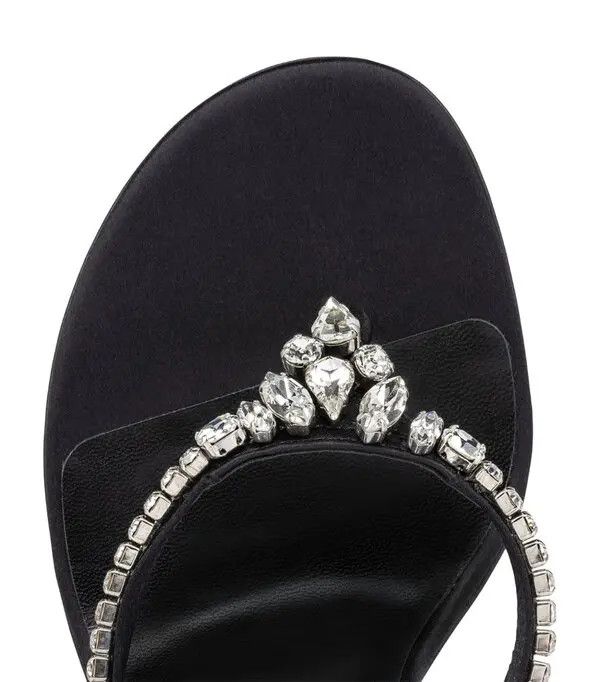 Christian Louboutin o1bcso1str0825 Just Queenie Desert Heeled Sandals in Black Size US 9 / IT 39 - 4 Thumbnail