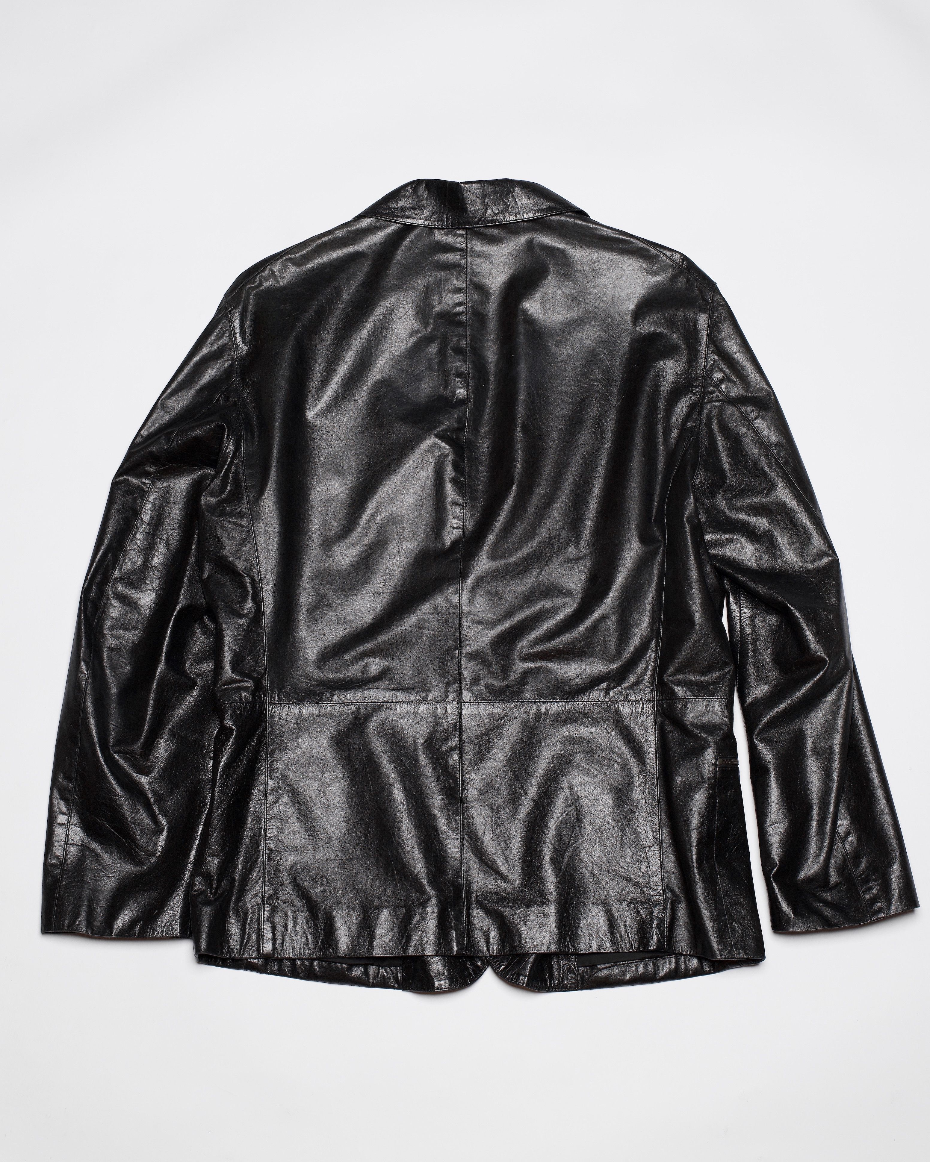 Jil Sander Jil Sander by Raf Simons Leather Blazer Size US M / EU 48-50 / 2 - 2 Thumbnail