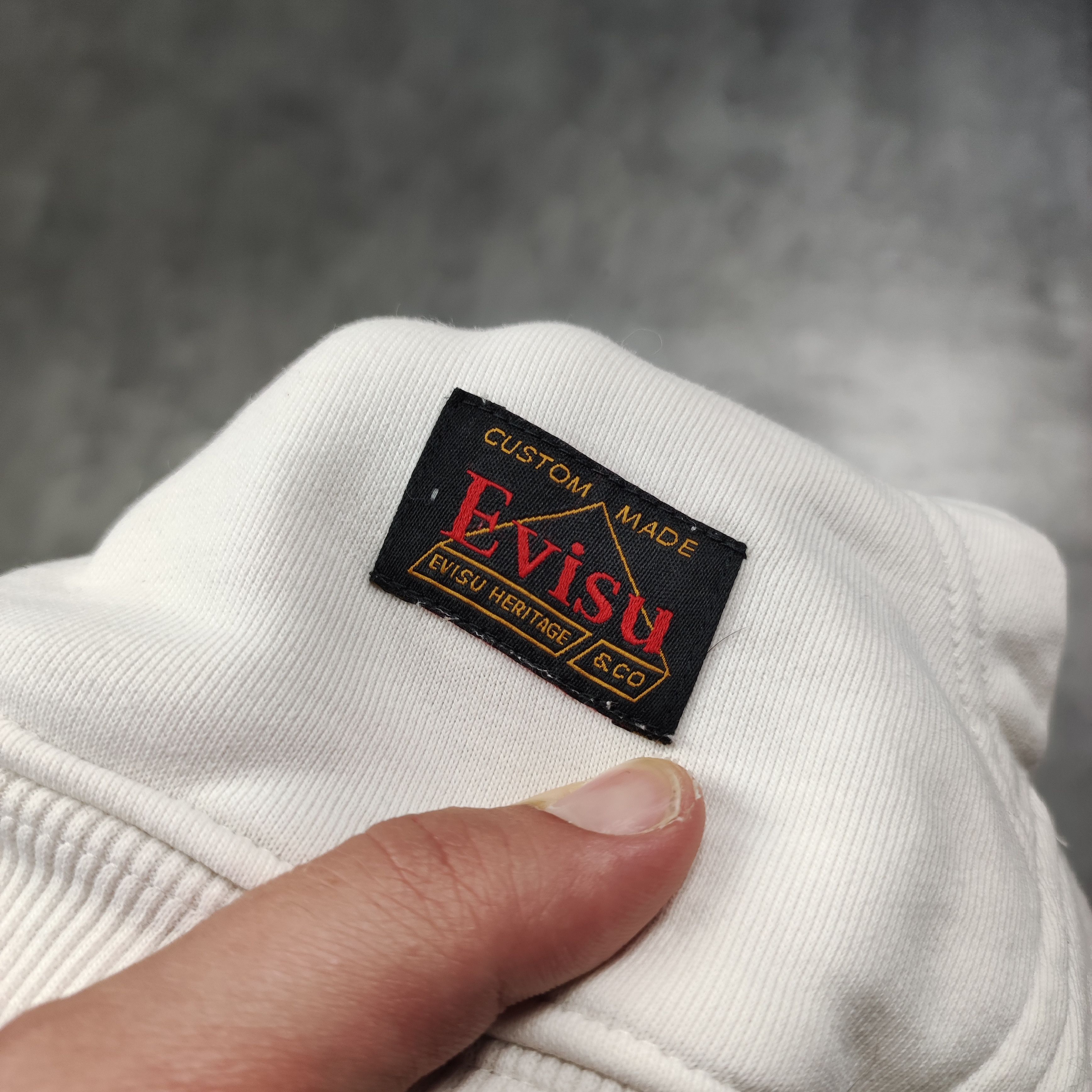 Evisu × Japanese Brand RARE Evisu Japan White Center Logo Heavy Hoodie Size US XL / EU 56 / 4 - 5 Thumbnail