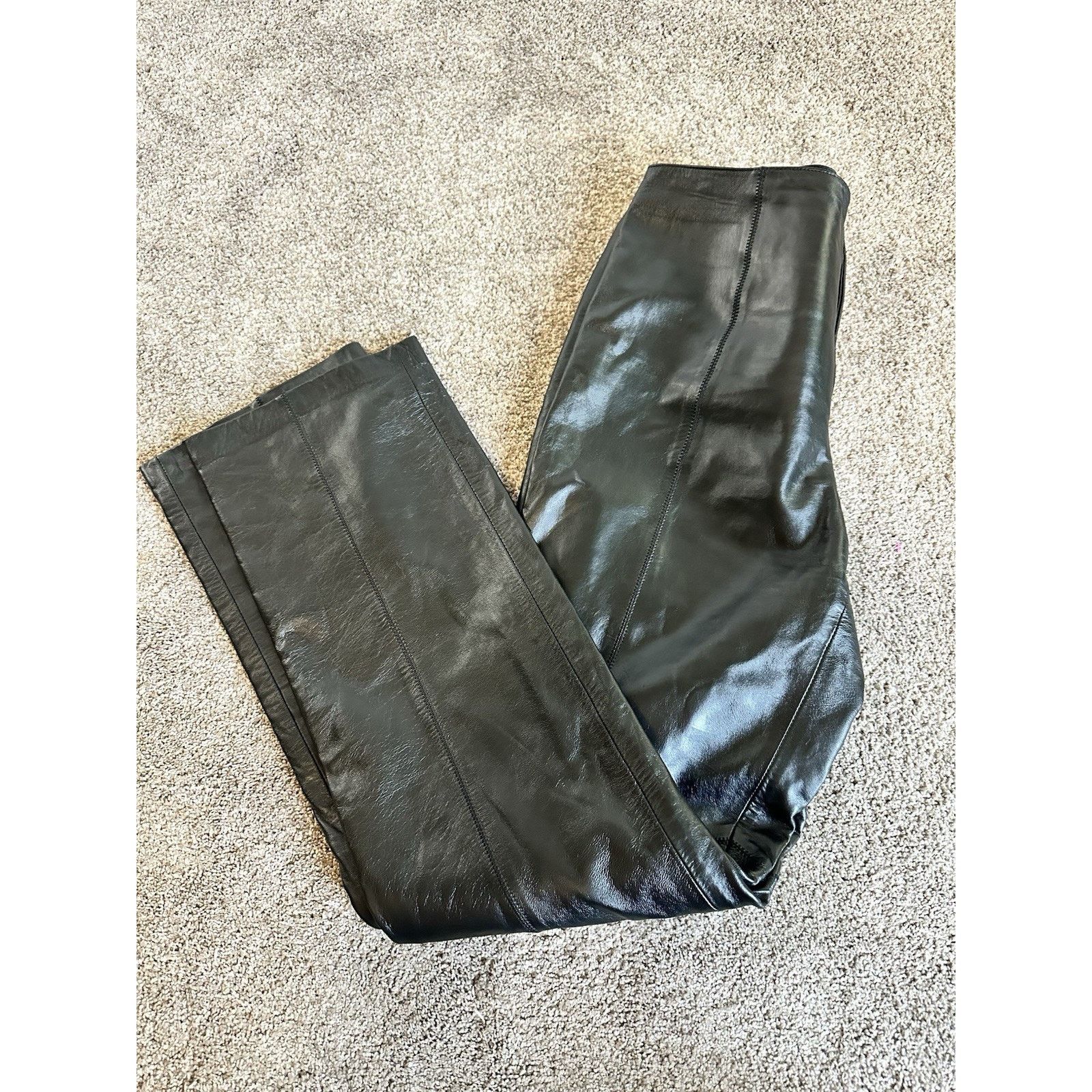 Nine West Nine West Black 100% Genuine Leather Pants Women’s Size 6 Size 28" / US 6 / IT 42 - 9 Thumbnail
