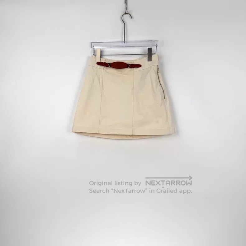 Hermes Hermes Beige Waist Buckle Short Skirt Size 24" / US 00 / IT 34 - 3 Thumbnail