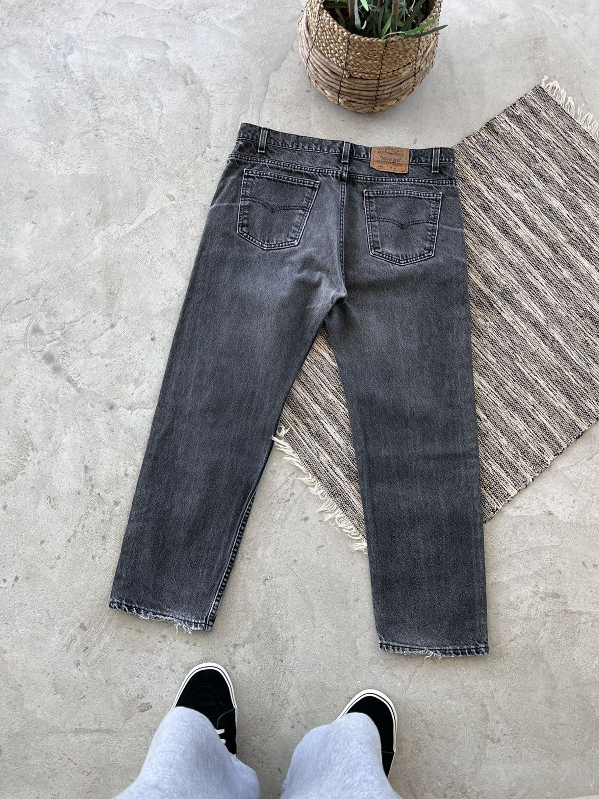 Levi's Vintage Levis 505 Denim Jeans 38x30 Grey Straight Fit Size US 38 / EU 54 - 1 Thumbnail