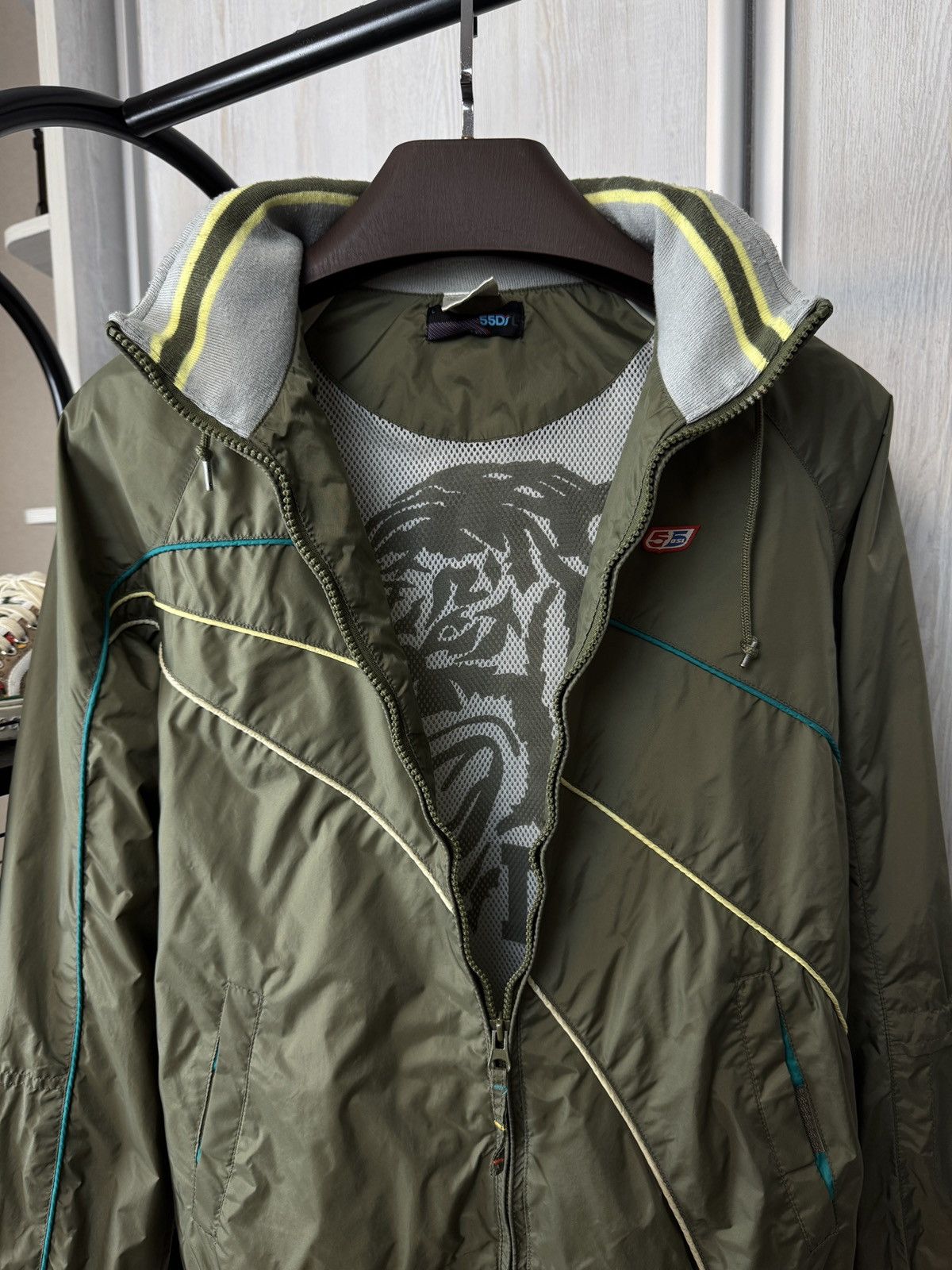 55DSL 55DSL Diesel vintage y2k nylon khaki green jacket Size US L / EU 52-54 / 3 - 12 Thumbnail