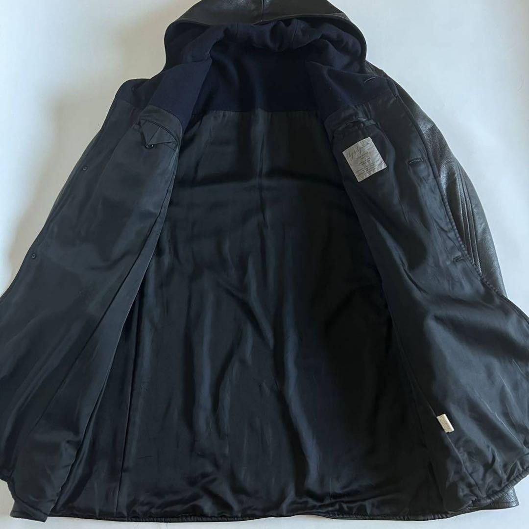 Yohji Yamamoto Yohji Yamamoto POUR HOMME leather hood coat Size US L / EU 52-54 / 3 - 4 Thumbnail