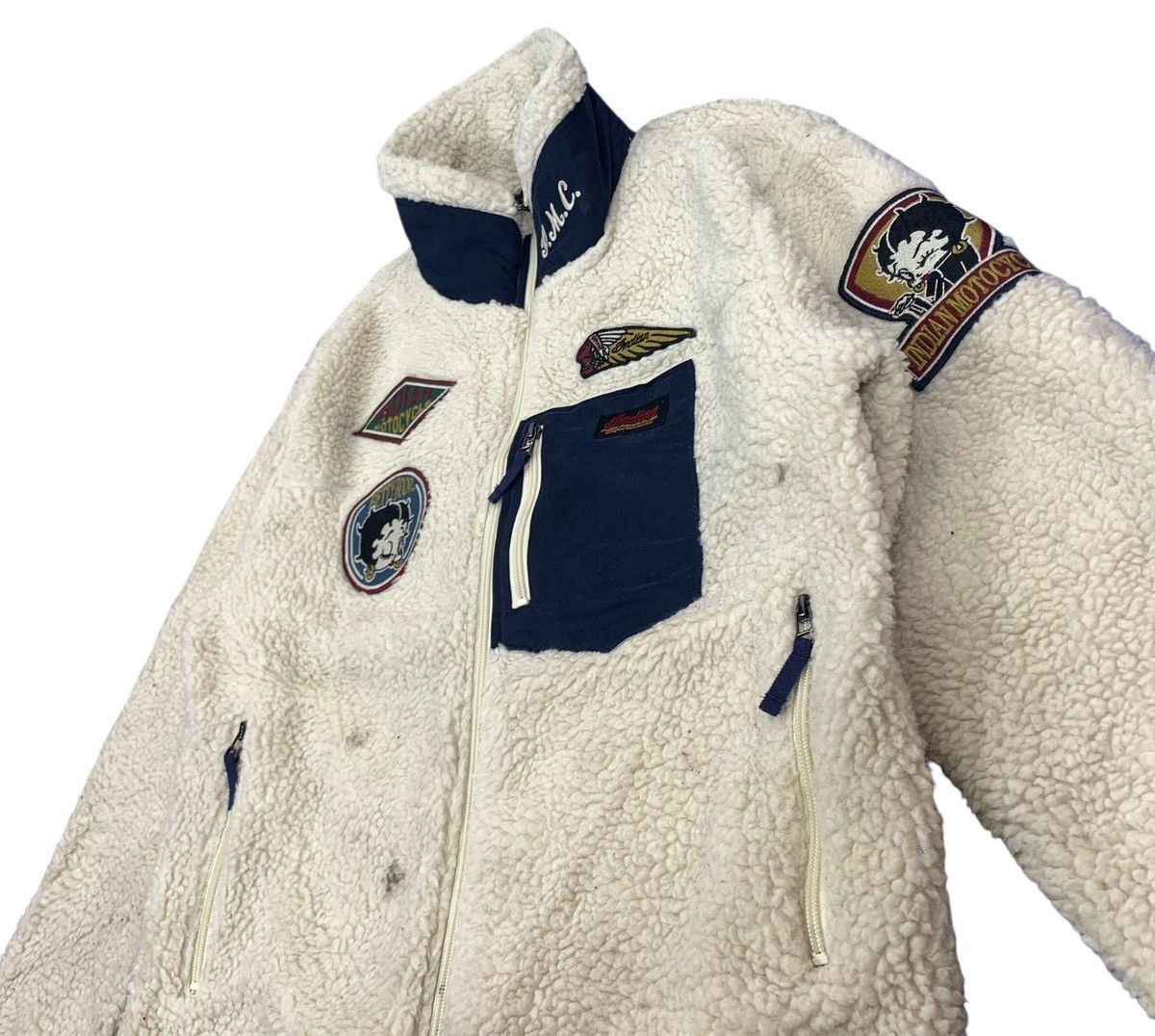 Cartoon Network × Indian Motorcycle VINTAGE BETTY BOOP INDIAN MOTORCYCLE FLEECE JACKET Size US L / EU 52-54 / 3 - 4 Thumbnail