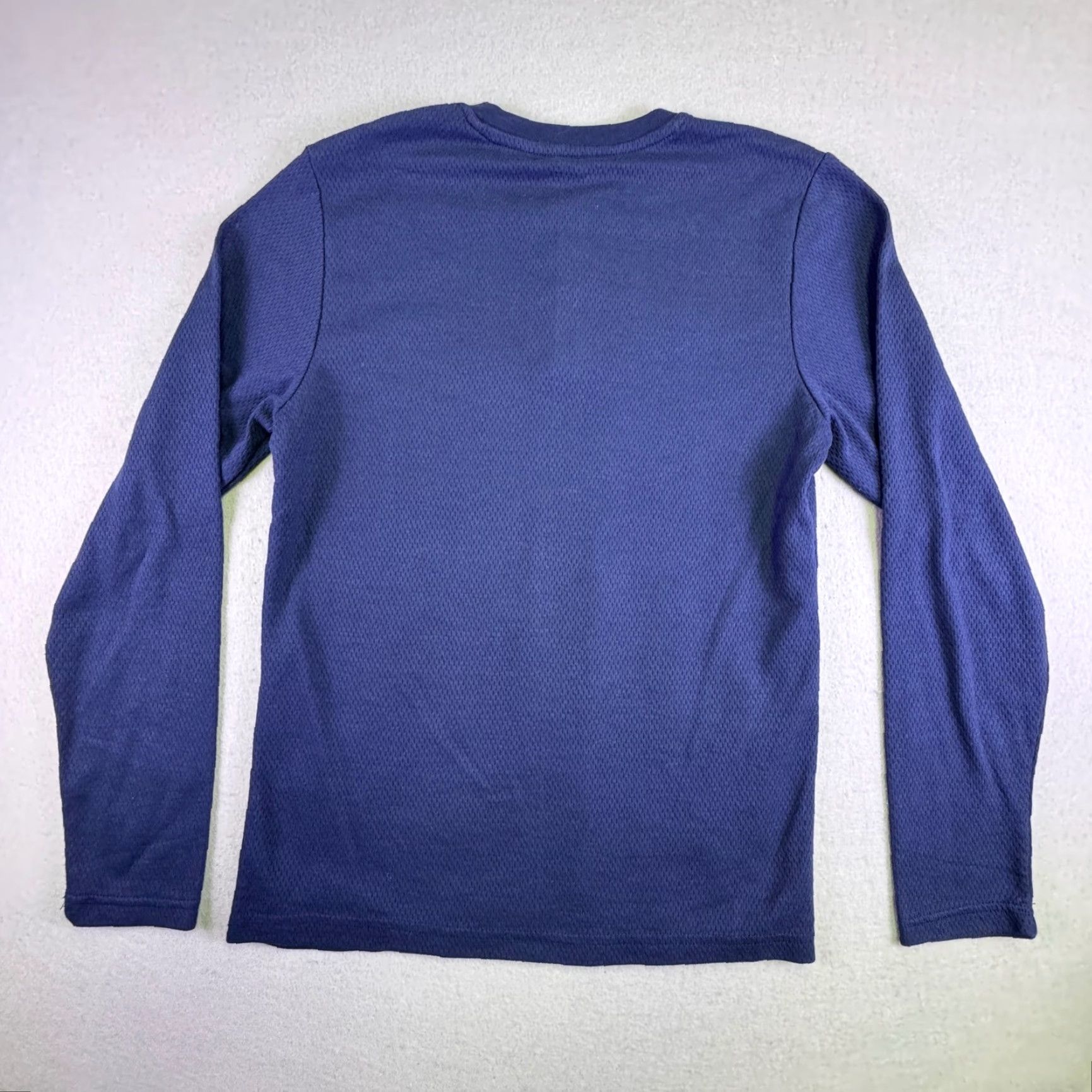 Lucky Brand Lucky Brand Thermal Shirt Mens M Navy Blue Henley Waffle Knit Minimalist Size US M / EU 48-50 / 2 - 6 Thumbnail