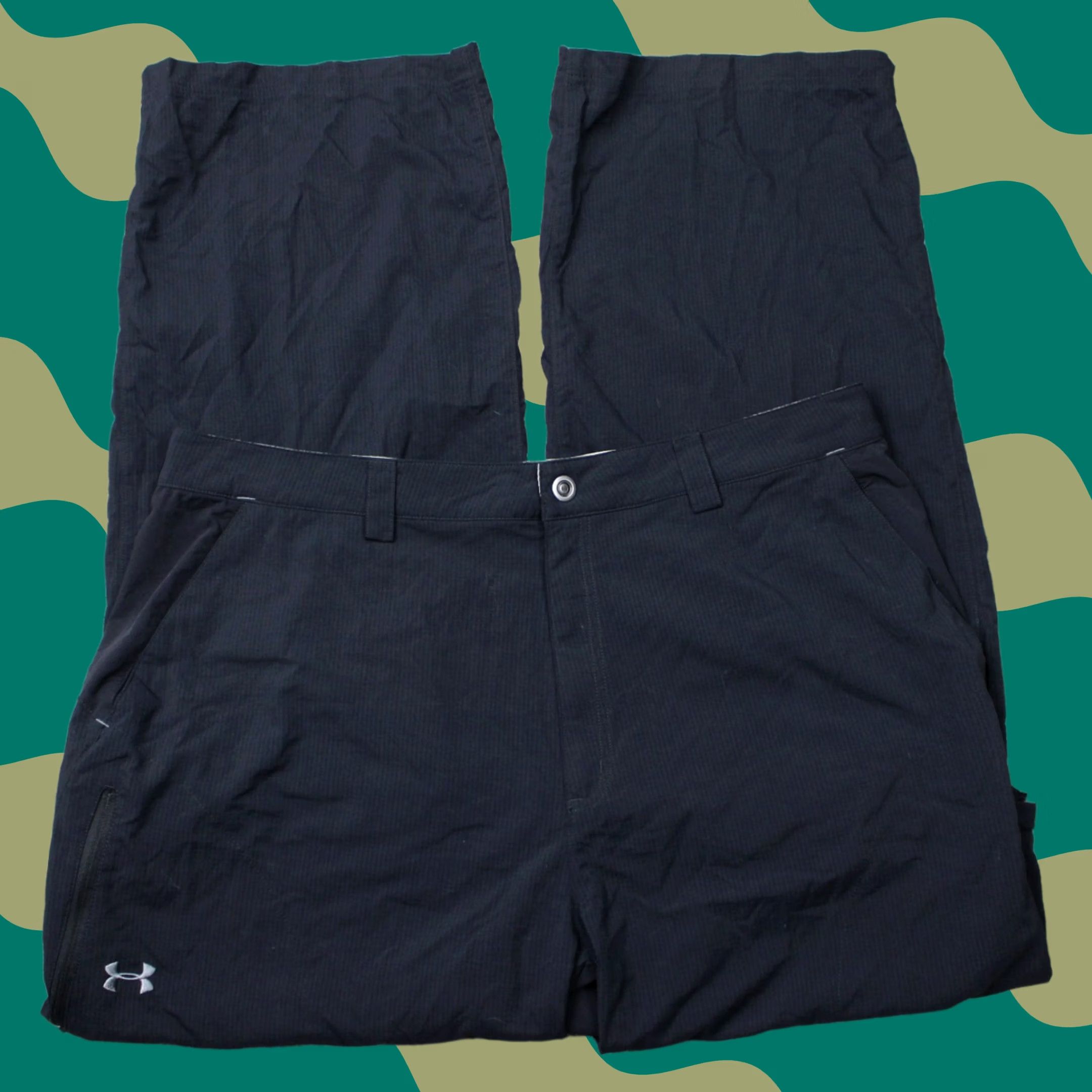 Under Armour Under Armour Pants Mens 40x32 Black Convertible Zip Off Nylon Stretch Activewear Regular Fit Straight Ankle - Gym & Training Mens Black 40x32 Size US 40 / EU 56 - 1 Thumbnail