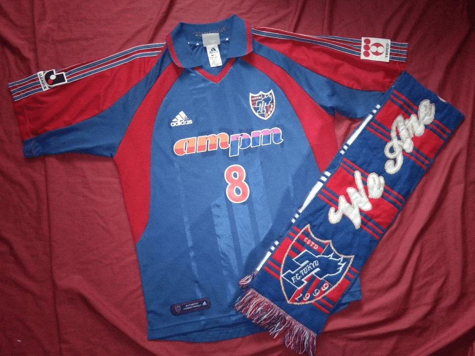 Adidas ⚽🇯🇵 VTG 2001 FC Tokyo jersey J-League Japan + Scraft Mafla Size US L / EU 52-54 / 3 - 2 Thumbnail