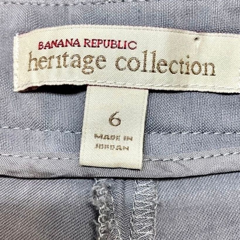Banana Republic Banana Republic Heritage Collection Wide Leg Crop Pants Gray Linen Size 6 Women Size 28" / US 6 / IT 42 - 3 Thumbnail
