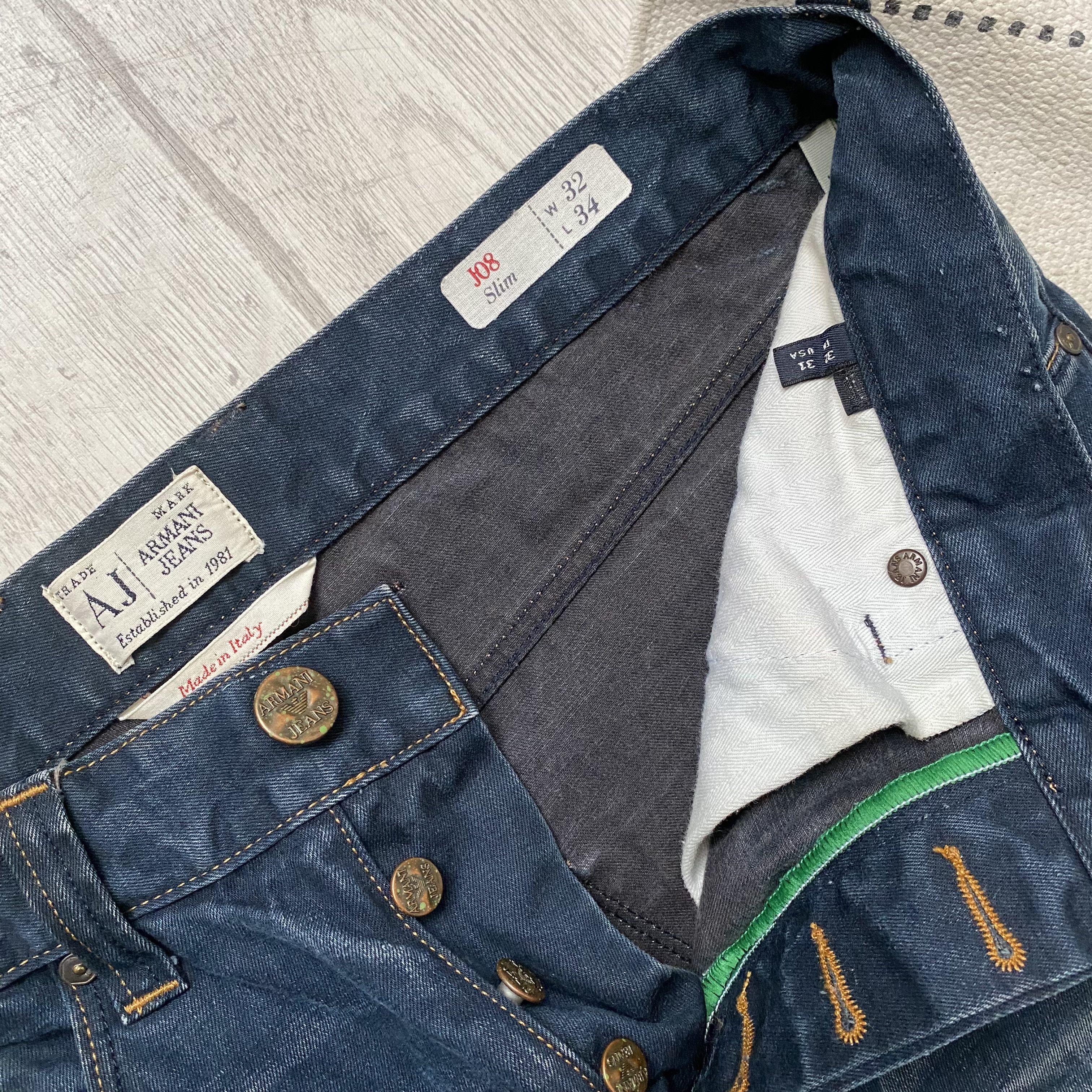 Armani 👖Vintage 00s Armani Jeans Y2K denim pants LGB IF6WAS9 Size US 31 - 7 Thumbnail