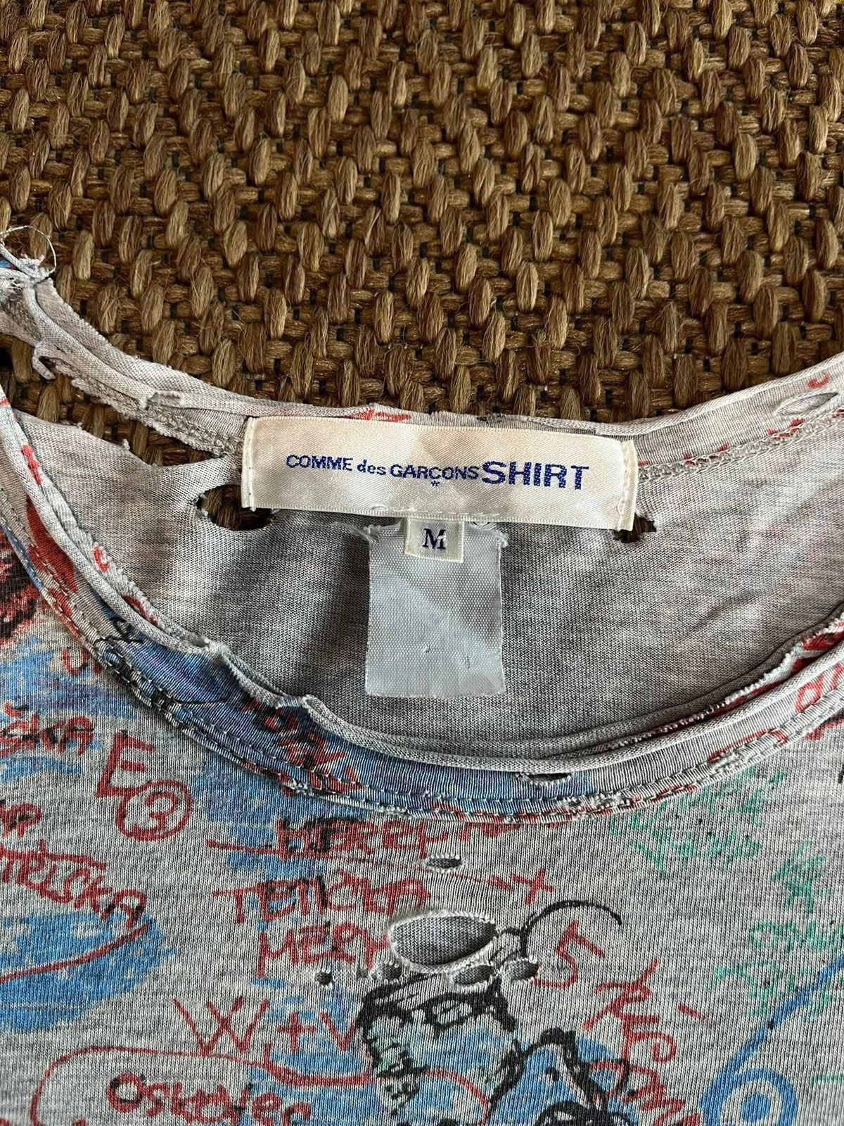 Comme des Garcons × Comme des Garcons SHIRT 2000s comme des garcons SHIRT Overprint tshirt Size US M / EU 48-50 / 2 - 4 Thumbnail