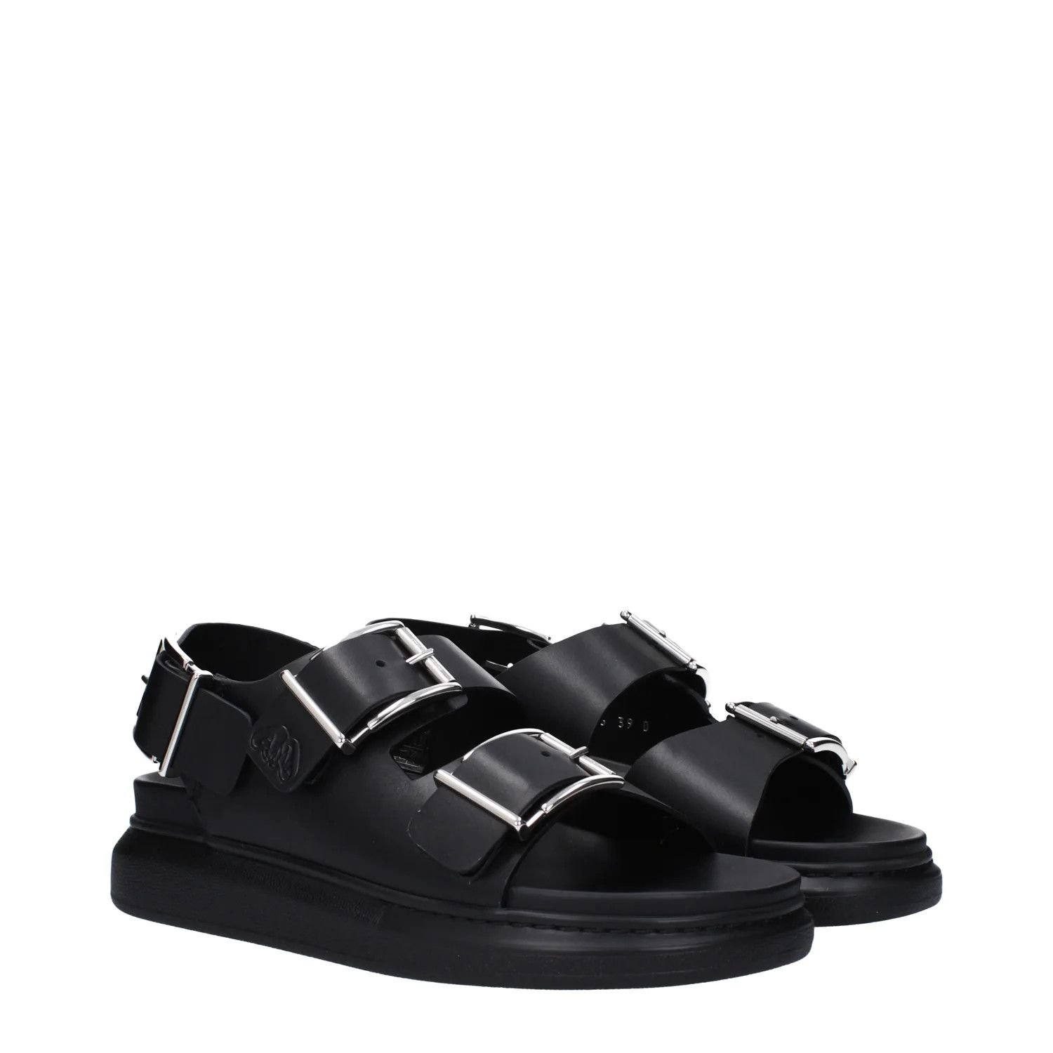 Alexander McQueen ob1o1e0225 Leather Slippers in Black Size US 6 / EU 39 - 2 Thumbnail