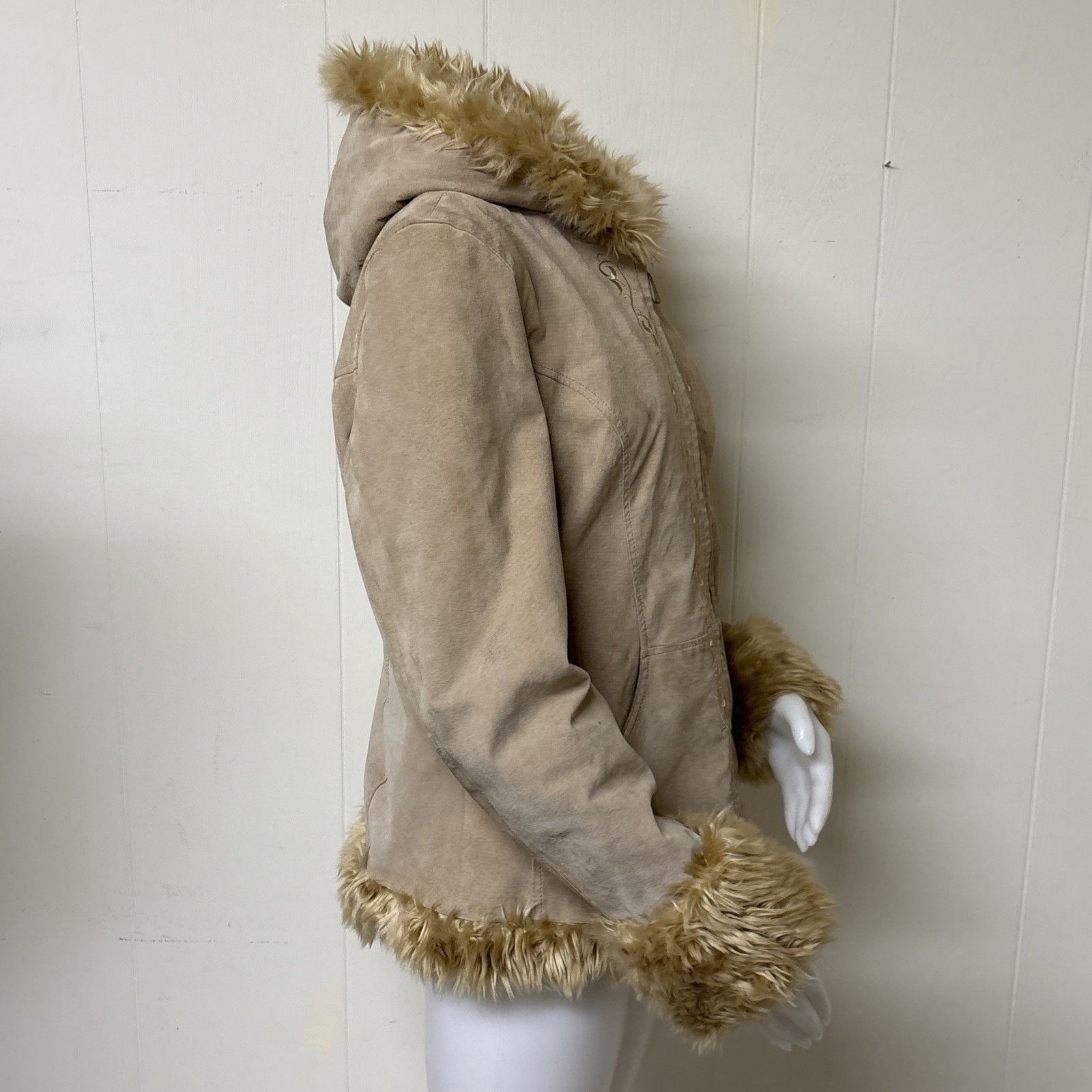 Other Vintage Penny Lane Hooded Coat Womens L Brown Embroidered Su Size L / US 10 / IT 46 - 12 Thumbnail