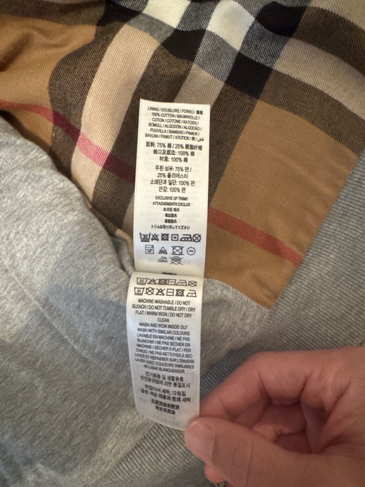 Burberry Burberry Letter Graphic Cotton Blend Zip Hoodie Size US XS / EU 42 / 0 - 10 Thumbnail