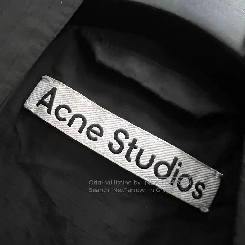 Acne Studios Acne Studios Black Striped Logo Zip Up Jacket Size US M / EU 48-50 / 2 - 3 Thumbnail