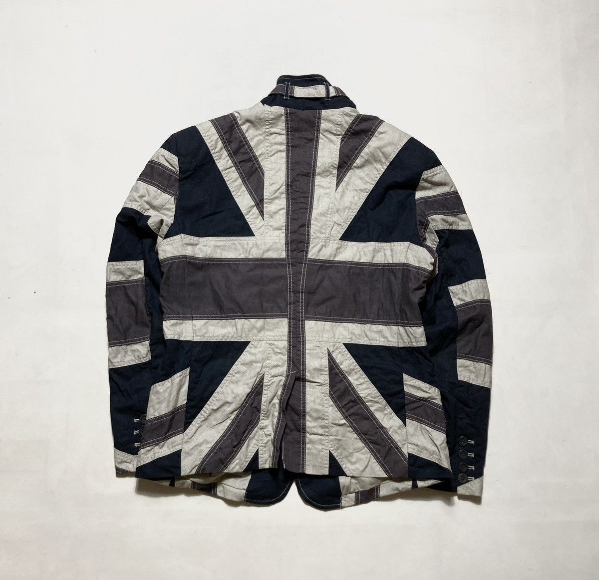 Barbour × Belstaff × Vintage Vintage Rhino Laundered England Flag Jacket Motorcycles Size US L / EU 52-54 / 3 - 7 Thumbnail