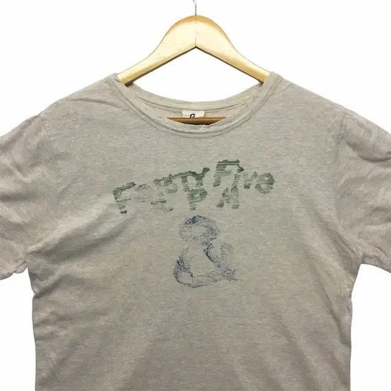 45rpm Vtg 45RPM JAPANESE DENIM Boro Design Tee Shirt Forty Five Size US S / EU 44-46 / 1 - 2 Thumbnail