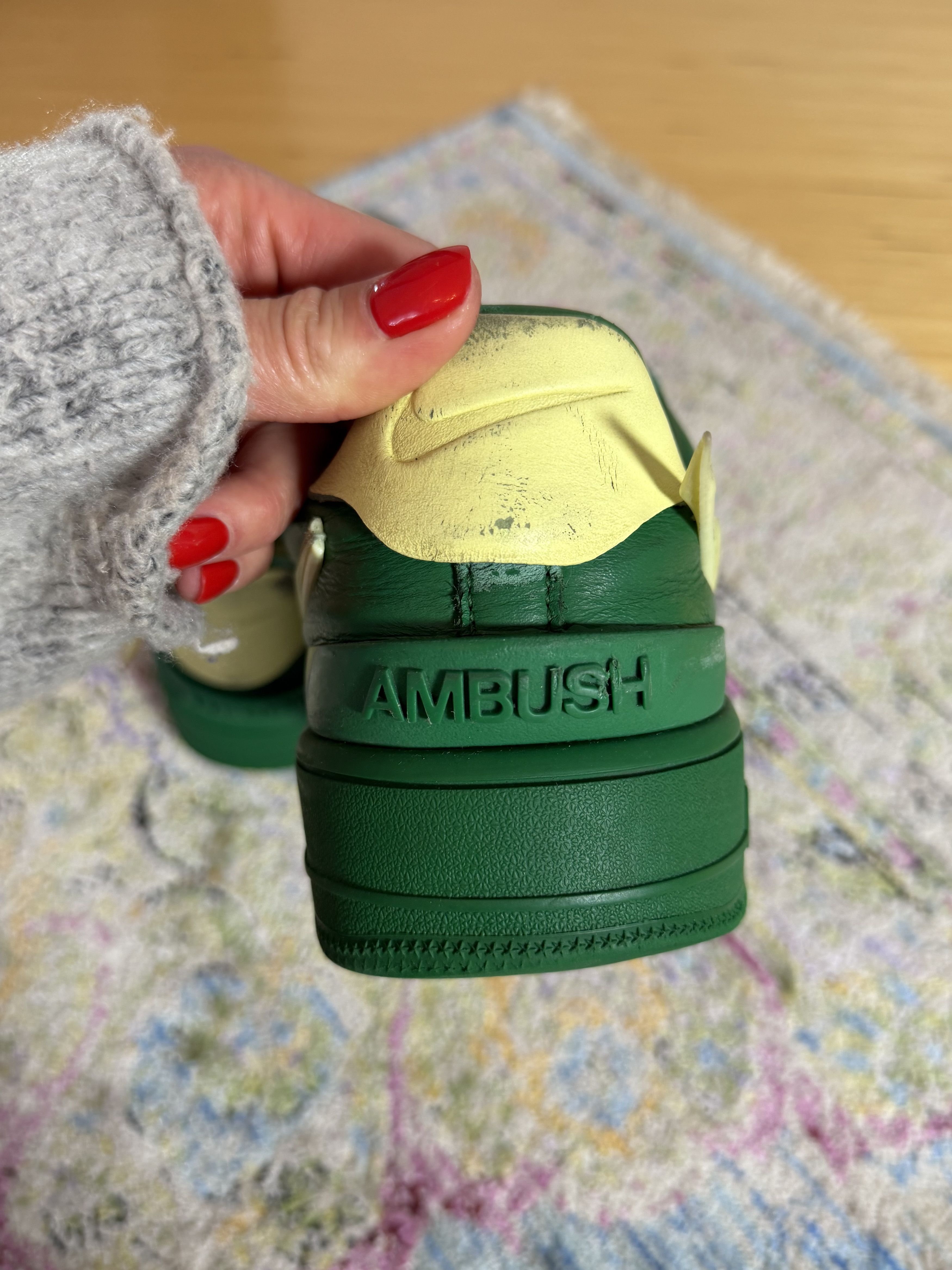 Ambush Design × Nike Air Force 1 x AMBUSH® Pine Green and Citron Low Top Sneakers Size US 9.5 / EU 42-43 - 8 Thumbnail