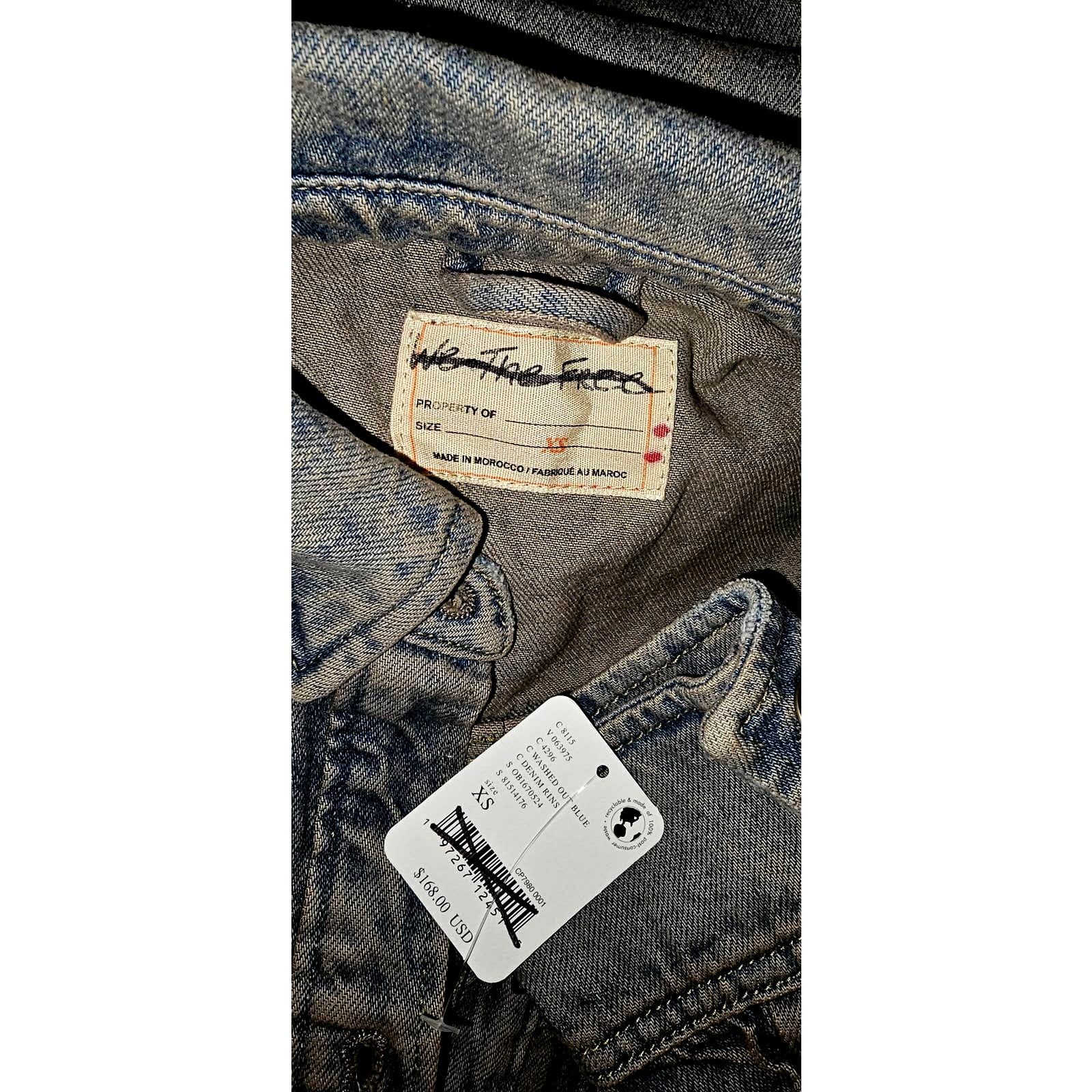 Free People New Free People Anna Lou Denim Duster $168 X-SMALL Blue Size XS / US 0-2 / IT 36-38 - 6 Thumbnail