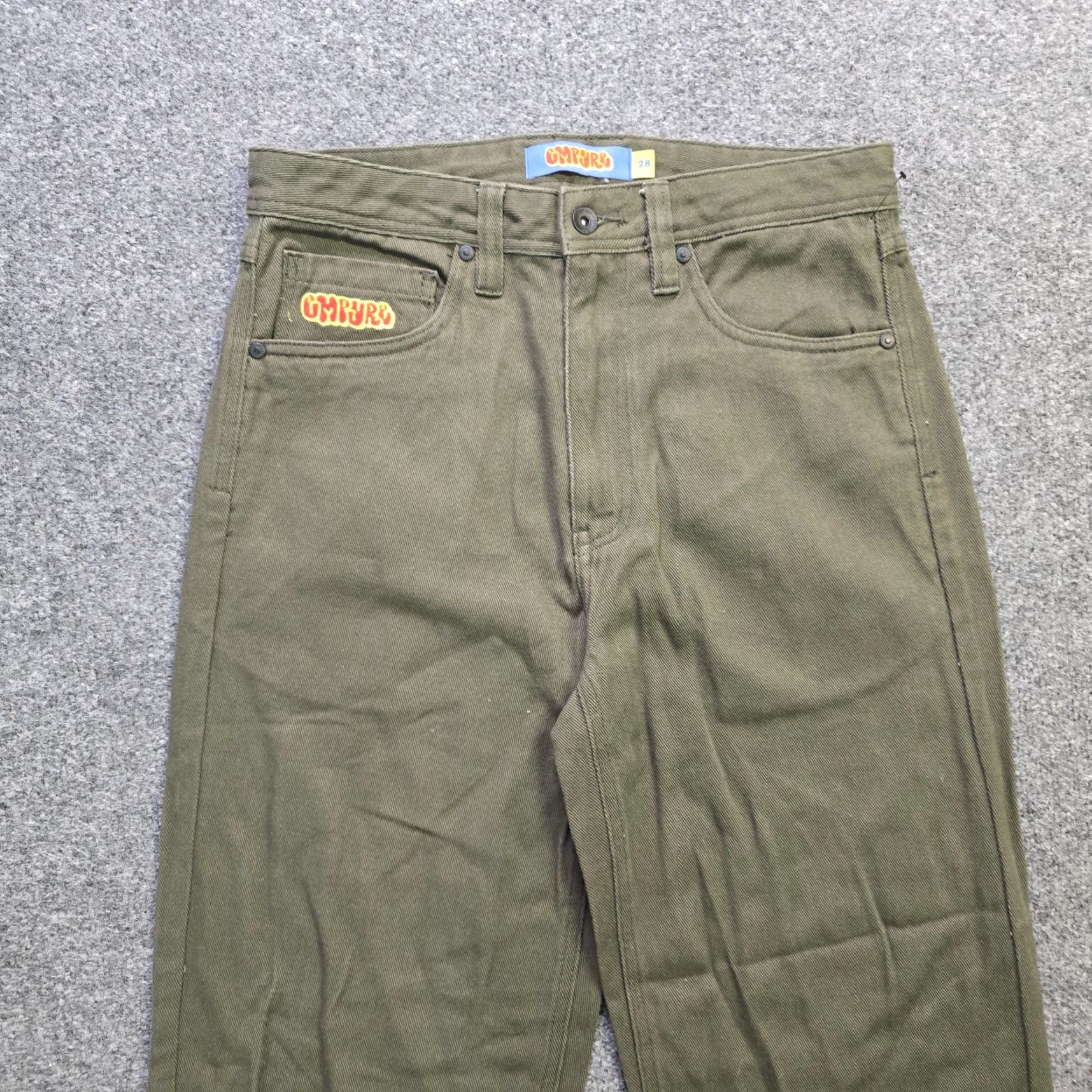 Empyre Empyre Jeans Womens 28 Green Denim Baggy Skater Grunge 90s Casual Basic Straight 5-Pocket Womens Size 28" / US 6 / IT 42 - 2 Thumbnail