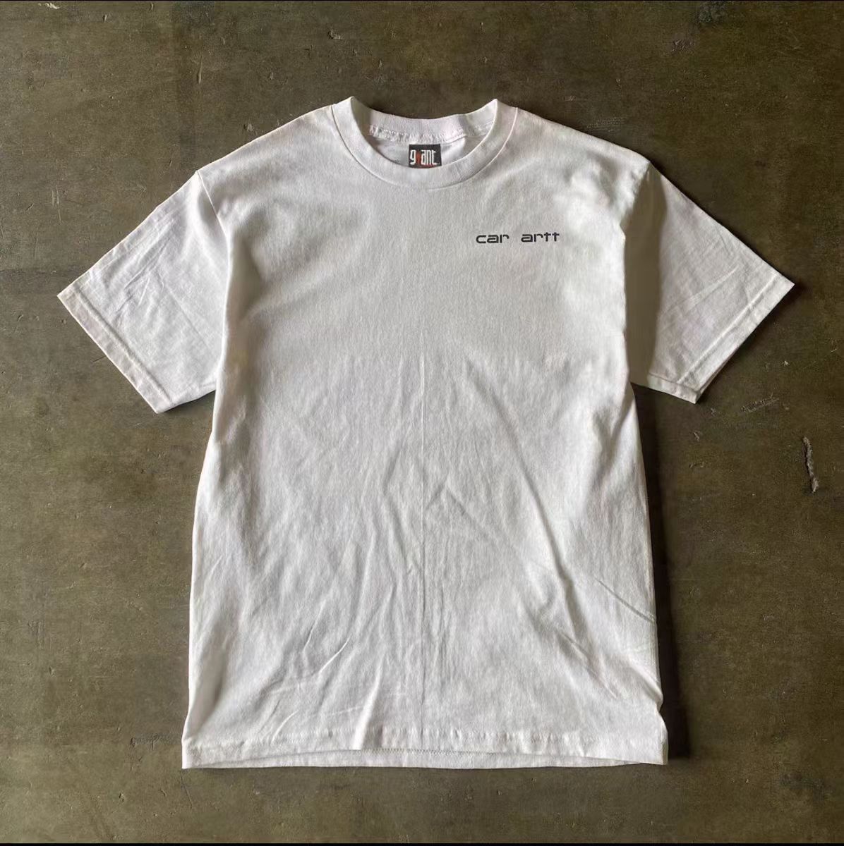 Japanese Brand × Vintage White casual retro car print t-shirt Size US M / EU 48-50 / 2 - 2 Thumbnail