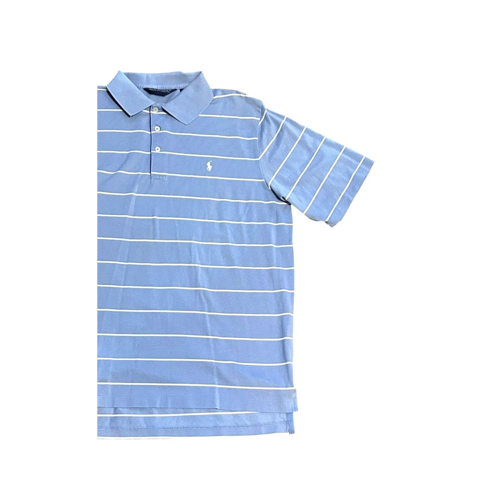 Ralph Lauren VINTAGE? (No) Polo Golf Ralph Lauren Shirt Blue White Striped Short Sleeve Shirt Men's Large Size US L / EU 52-54 / 3 - 4 Thumbnail