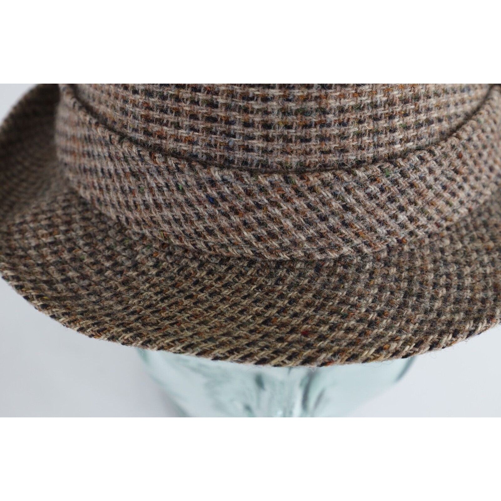 Vintage Vintage 70s Rockabilly Hand Woven Wool Tweed Fedora Hat Size ONE SIZE - 2 Thumbnail