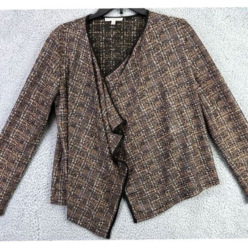 Vintage Alberto Makali Blazer Womens Small Brown Cardigan Plaid Office Casual Ladies Size S / US 4 / IT 40 - 6 Thumbnail