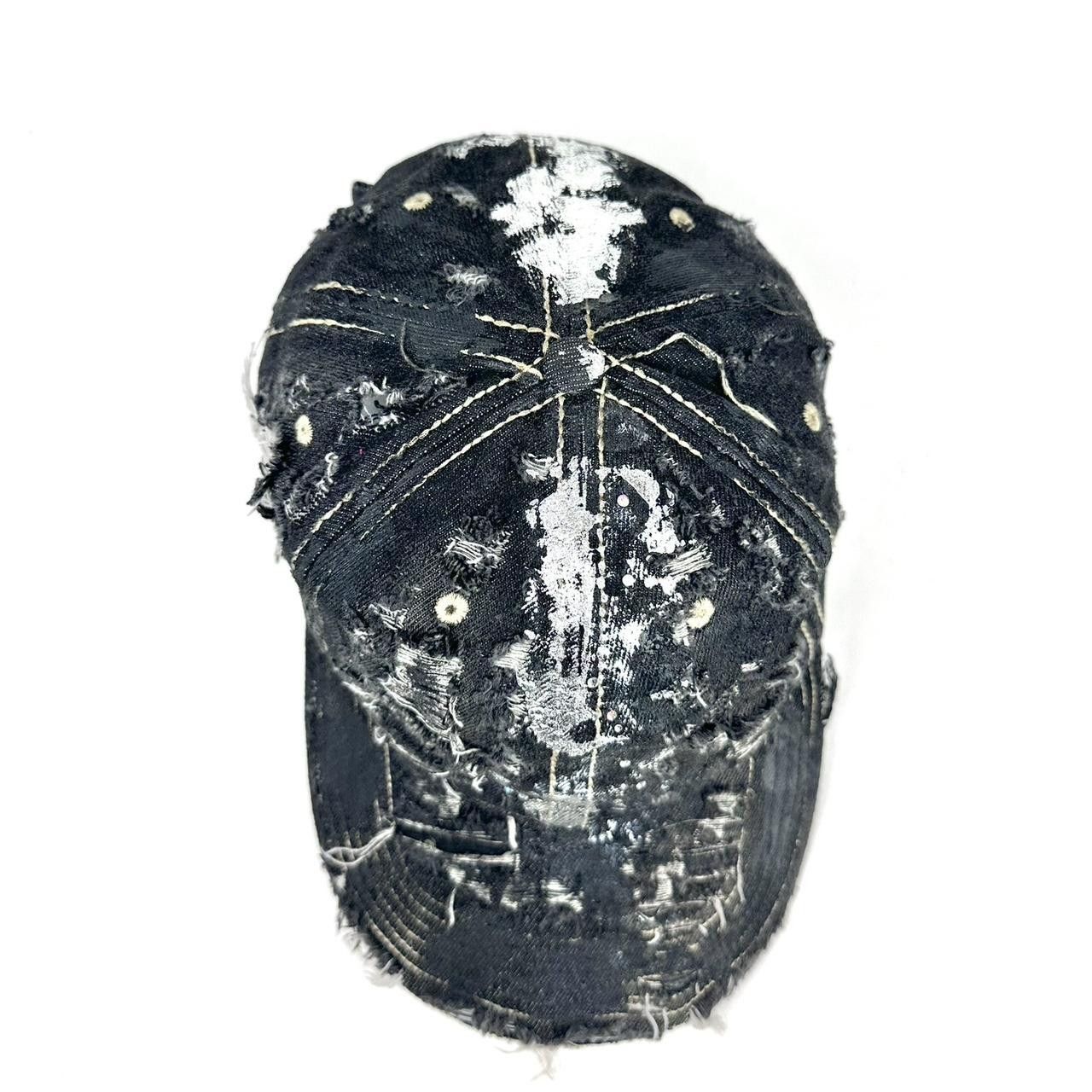 Other ASTROBOI* 'Neo' Black Distressed Denim Rhinestone Hat Size ONE SIZE - 2 Thumbnail
