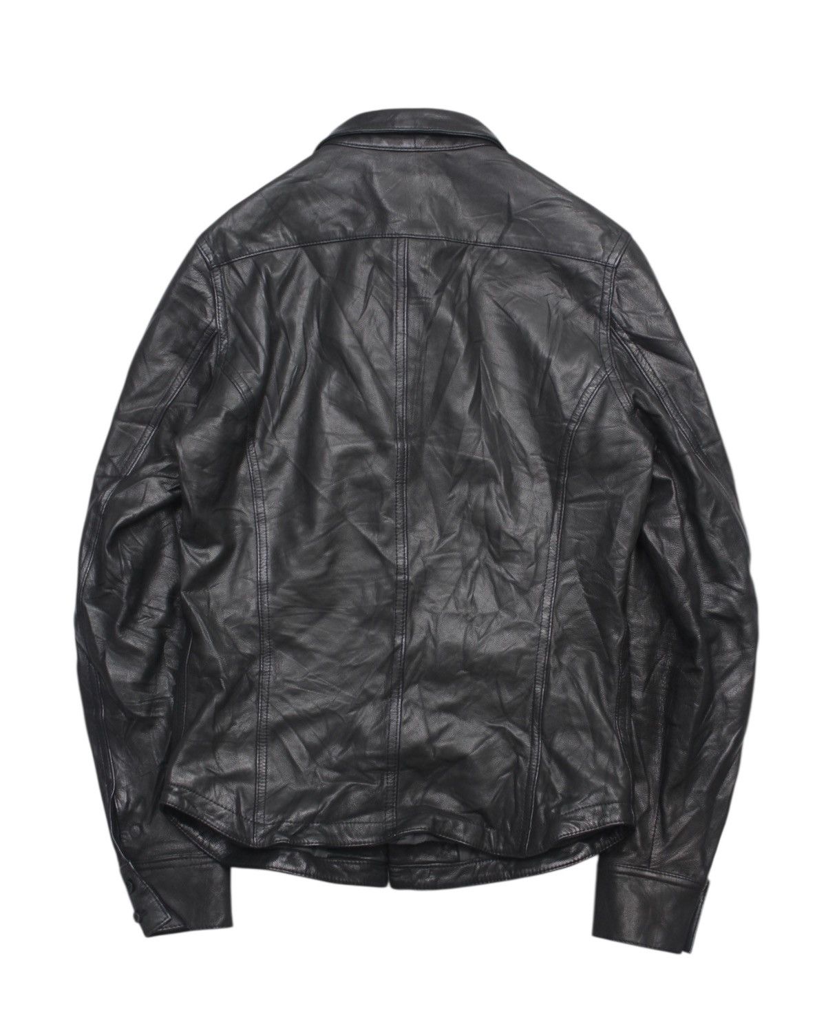 If Six Was Nine HYM JAPAN BY MORIMOTO BLACK GOAT LEATHER SHIRT JACKET Size US M / EU 48-50 / 2 - 3 Thumbnail