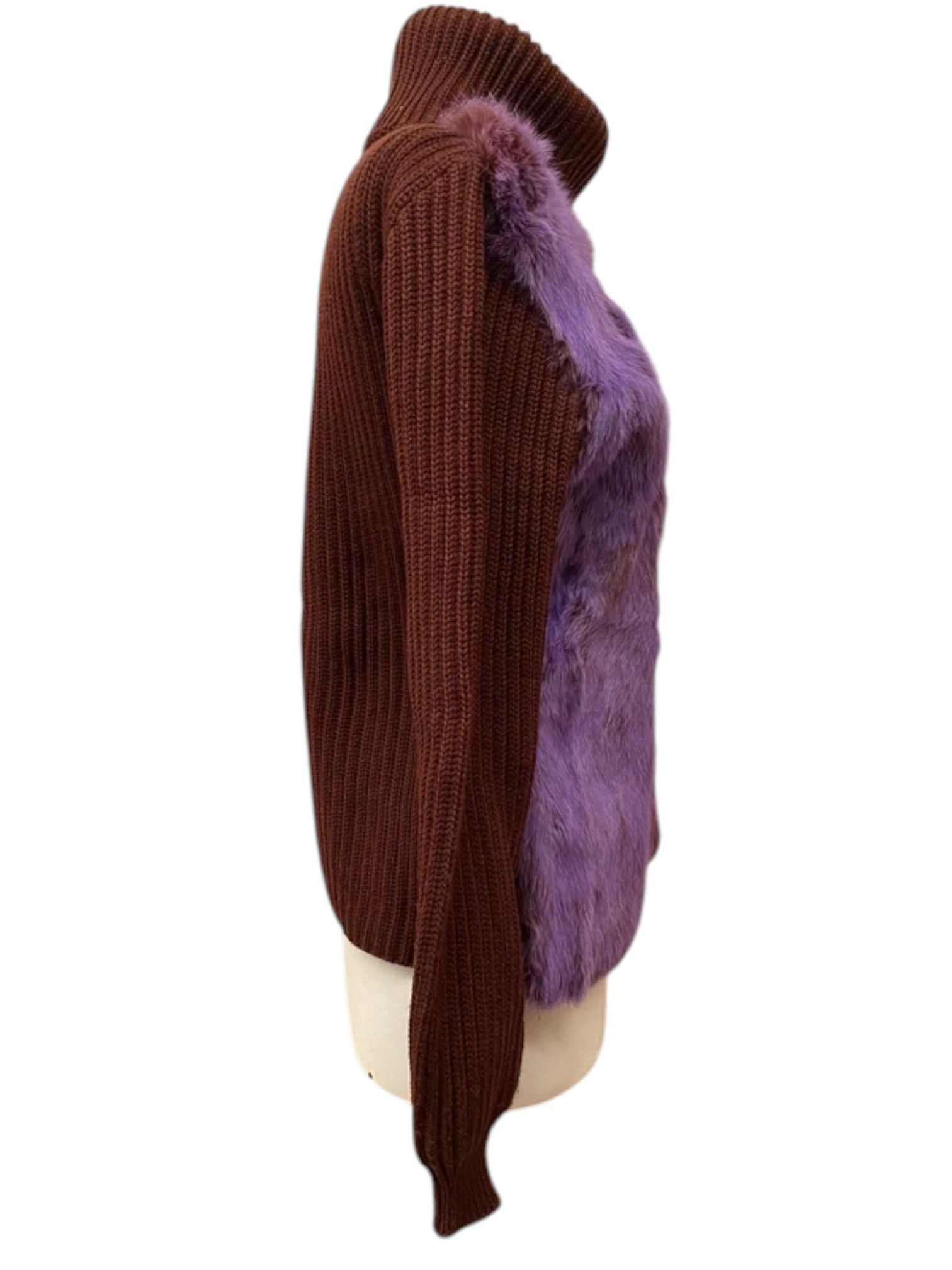 Yves Saint Laurent Yves Saint Laurent Variation Fur Wool Sweater 1990s Size M / US 6-8 / IT 42-44 - 2 Thumbnail