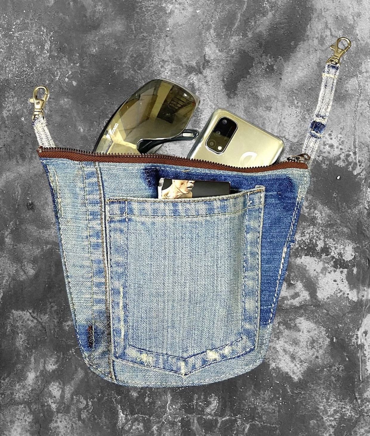 Japanese Brand ' TWO-TONE ' FLARE JEANS HANDMADE Size US 30 / EU 46 - 6 Thumbnail
