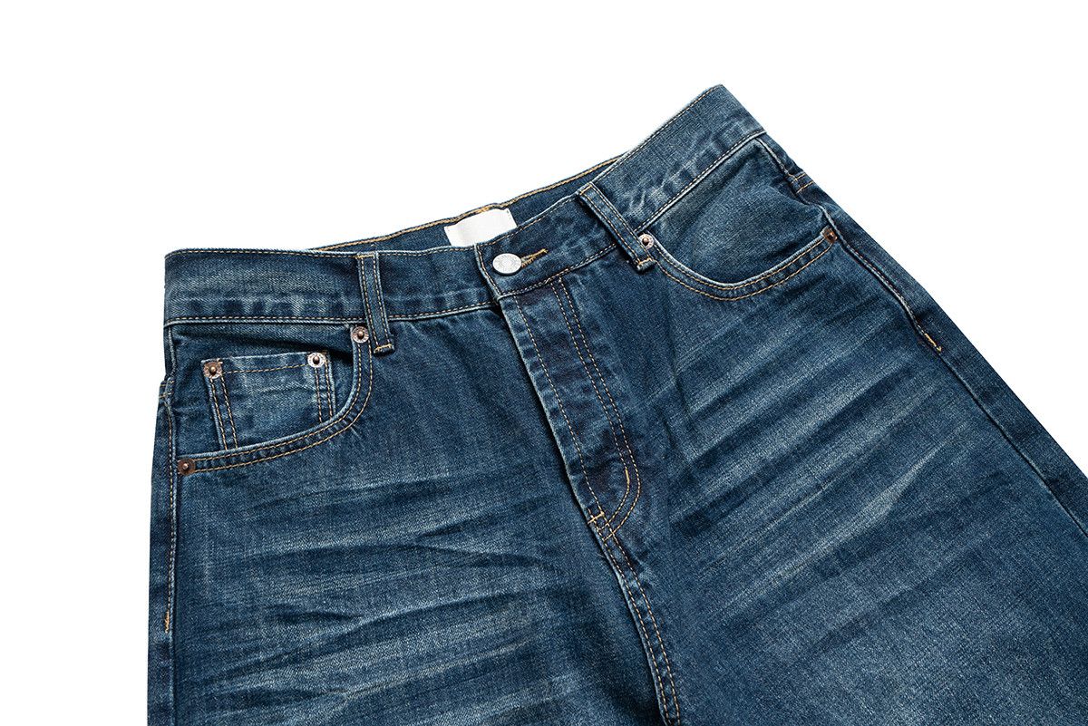 Japanese Brand Wrinkle Texture Washed Denim Jeans Size US 32 / EU 48 - 7 Thumbnail