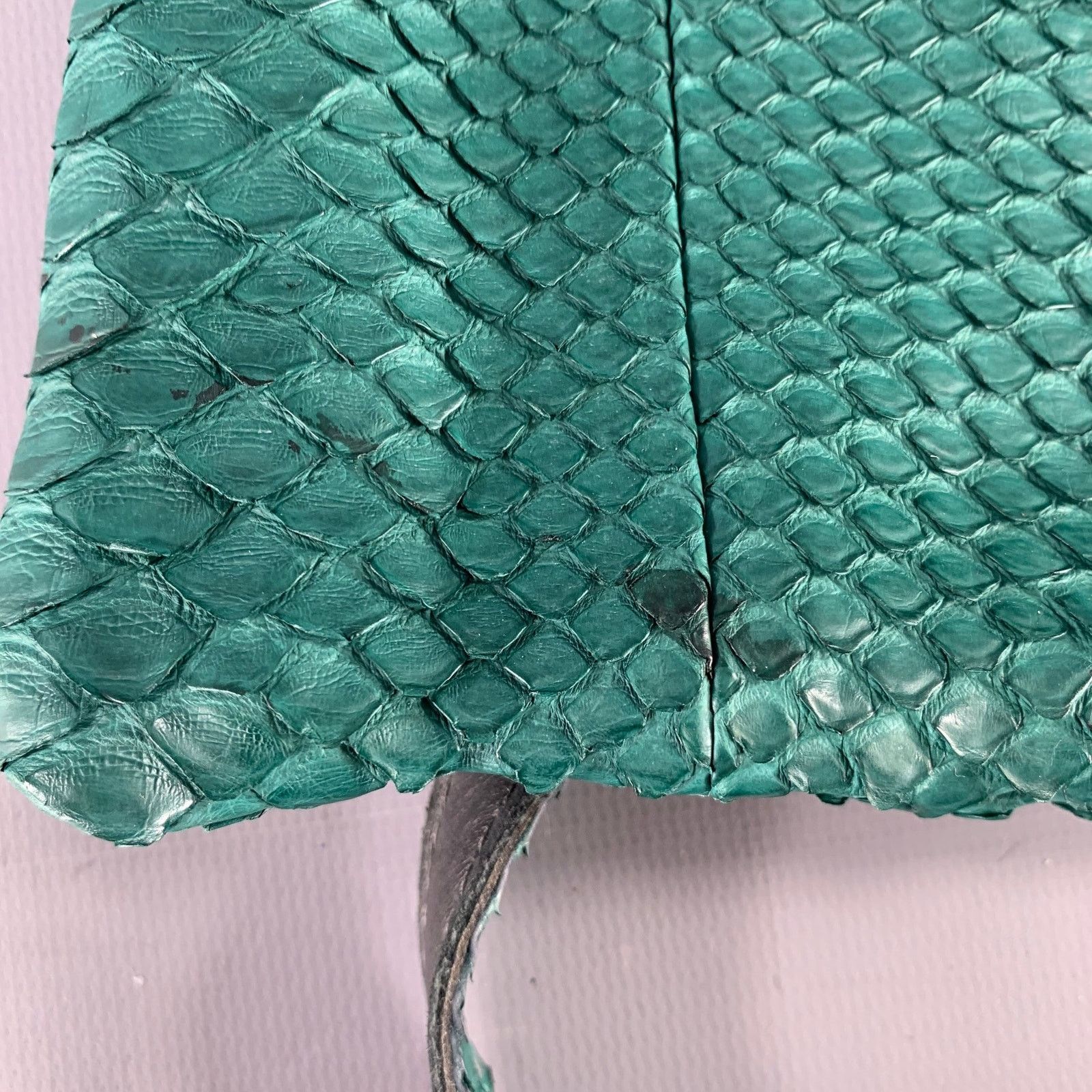 Other Green Snakeskin Leather Cross Body Handbag Size ONE SIZE - 7 Thumbnail