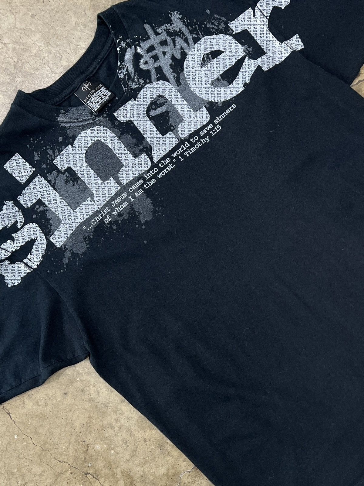 Vintage Vintage Sinner Religious Timothy Bible Verse Tee XL Size US XL / EU 56 / 4 - 1 Thumbnail