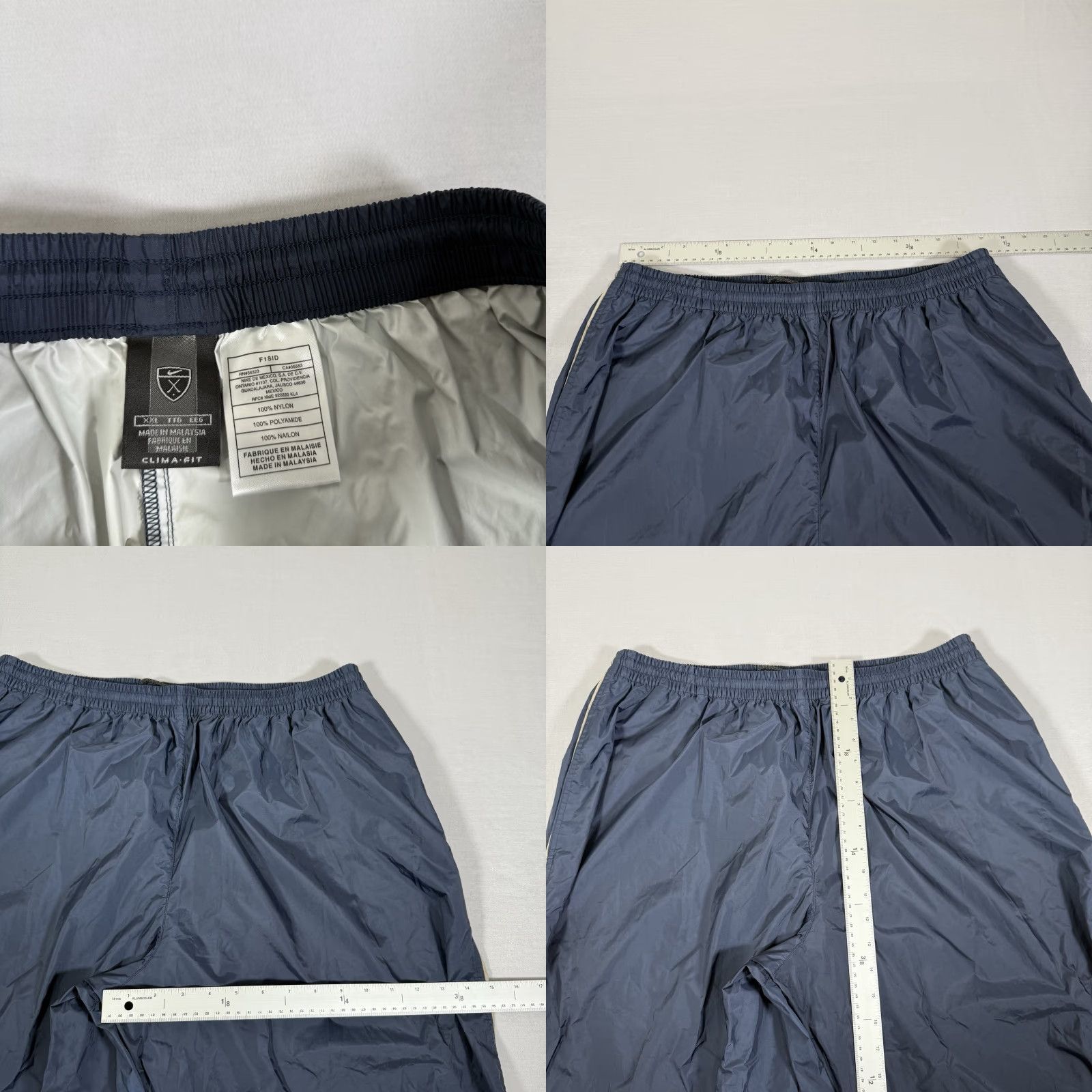 Nike Vintage Nike Pants Mens 2XL Blue Track Windbreaker Lined Baggy Loose Y2K Golf Size US 39 - 8 Thumbnail