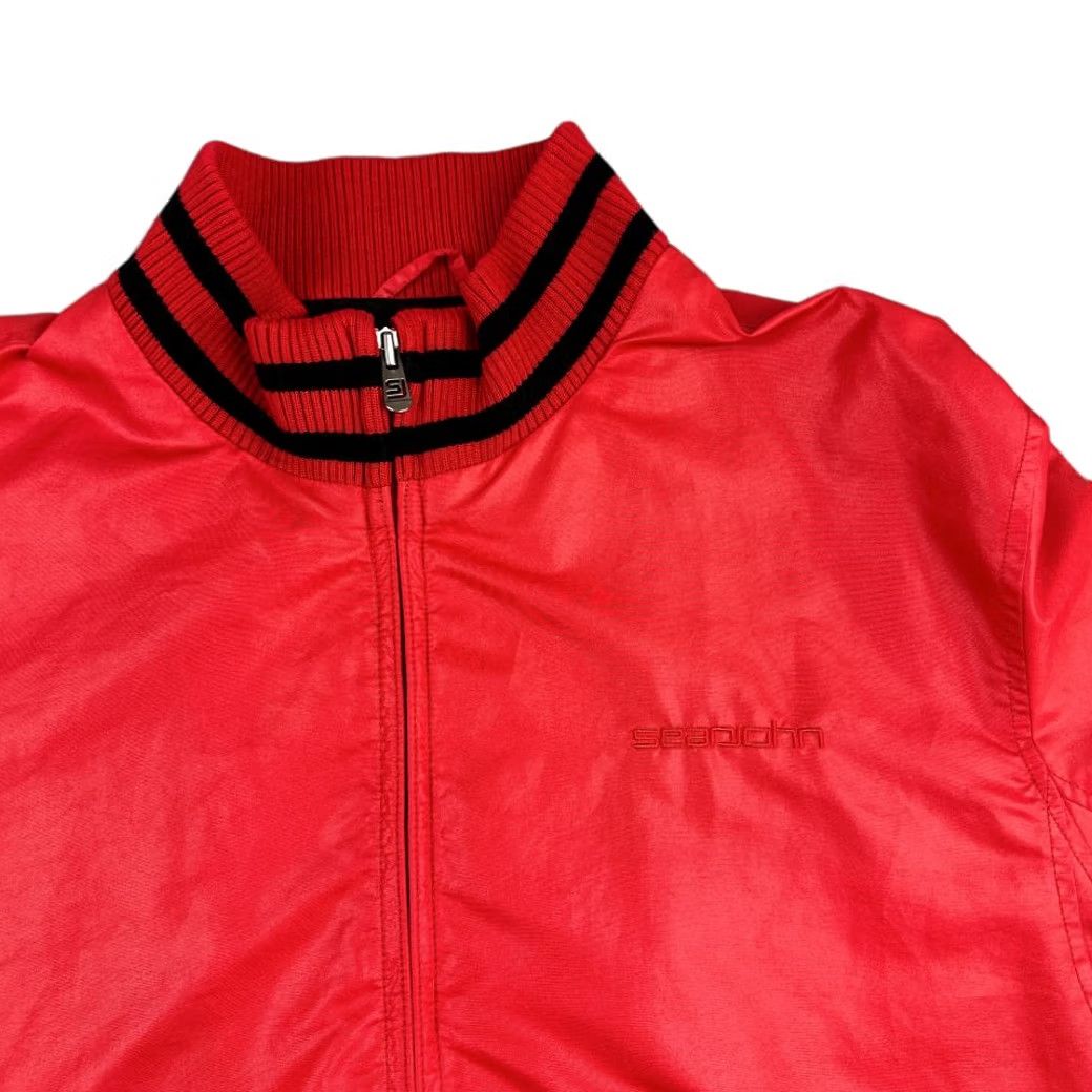 Sean John Sean John Jacket Adult 2XL Red Satin Track Bomber Striped Trim Logo Embroidered 90s Hip Hop Vintage: No Size US XXL / EU 58 / 5 - 2 Thumbnail