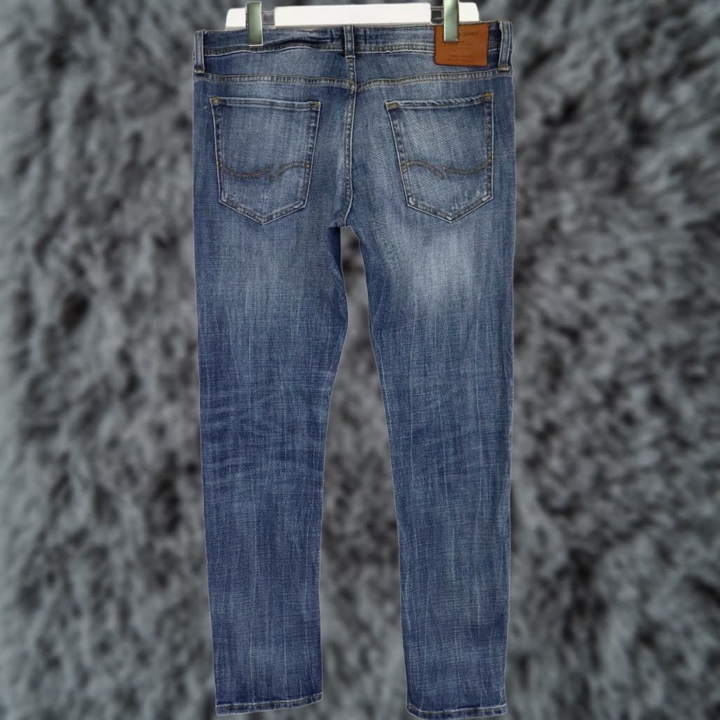 Jack & Jones JACK & JONES Glenn Slim Fit Jeans Men's W34/L32 Blue Distressed Faded Whiskers Jeans Slim W34 L32 Blue Distressed Whiskers Mens Size US 34 / EU 50 - 1 Thumbnail