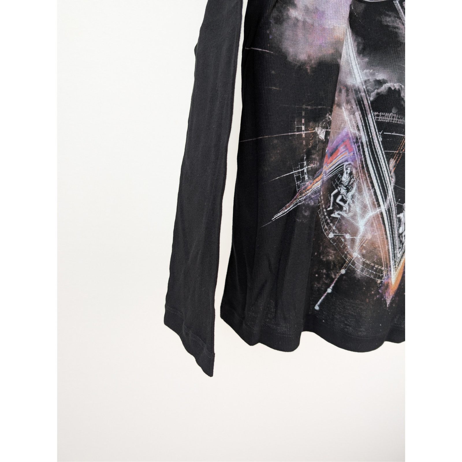 Balmain o1rshd1 Q:2 / Galaxy Ribbed Long Sleeve T-Shirt Black/Multi Size US L / EU 52-54 / 3 - 6 Thumbnail
