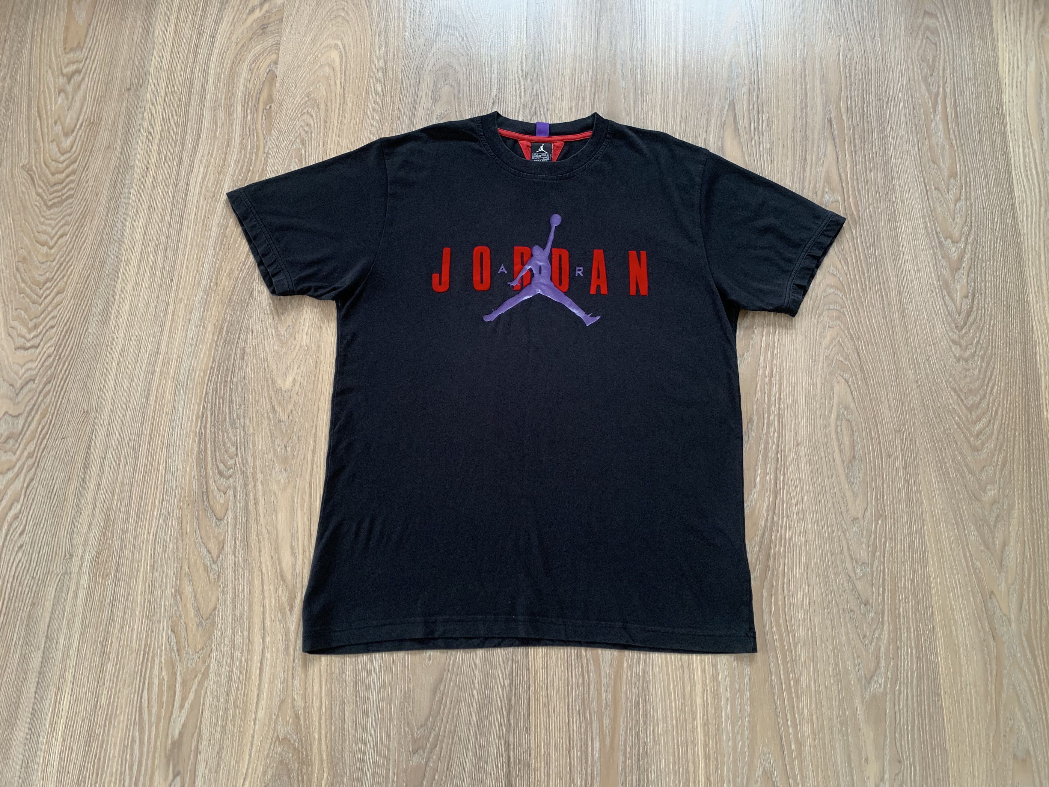 Jordan Brand Rare Vintage Nike Air Jordan Black Printed T-Shirt Size US L / EU 52-54 / 3 - 11 Thumbnail