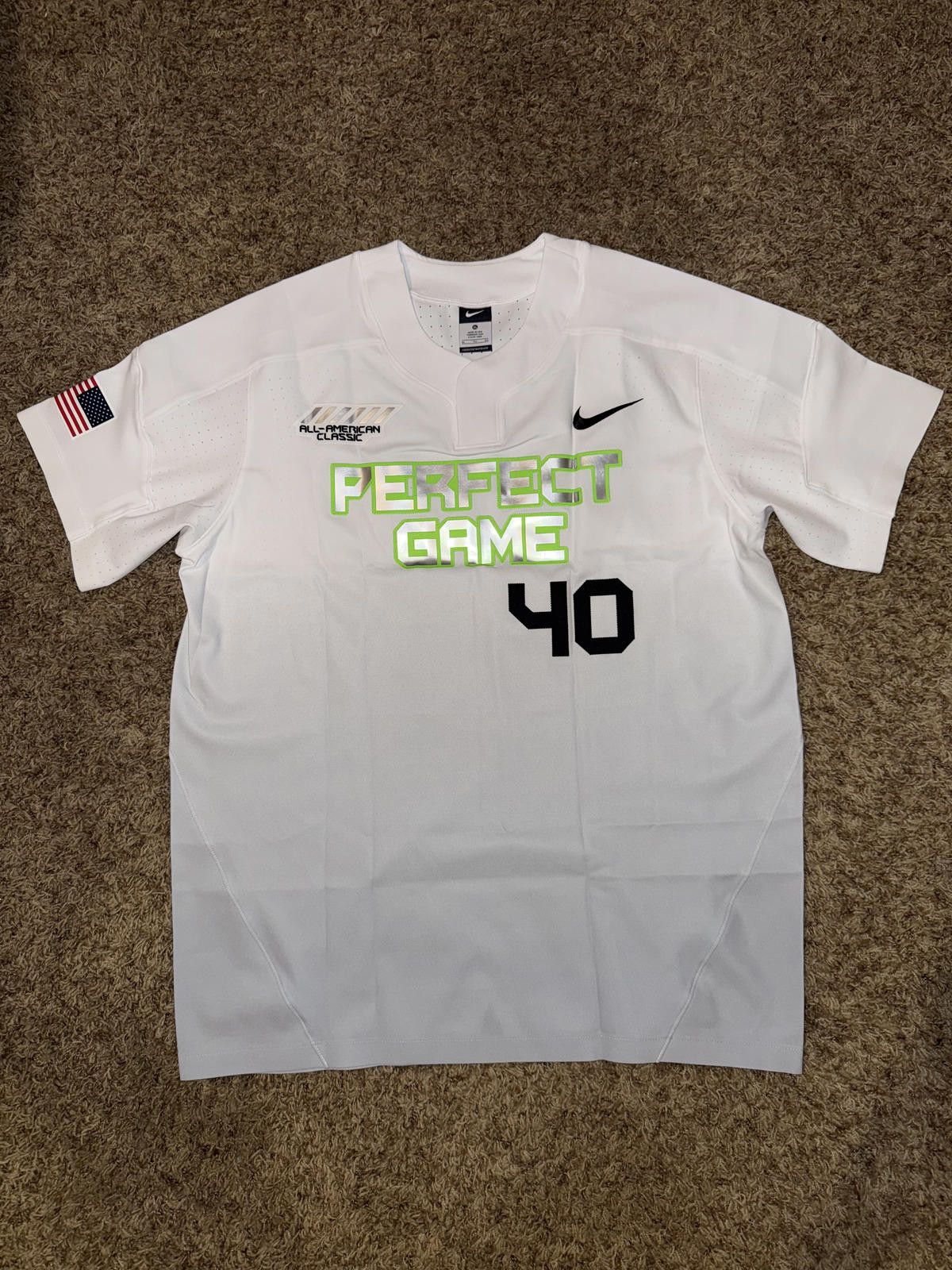 Nike Nike Men’s Perfect Game PG All American Classic Baseball Jersey #40 Made In USA Size US XL / EU 56 / 4 - 1 Thumbnail