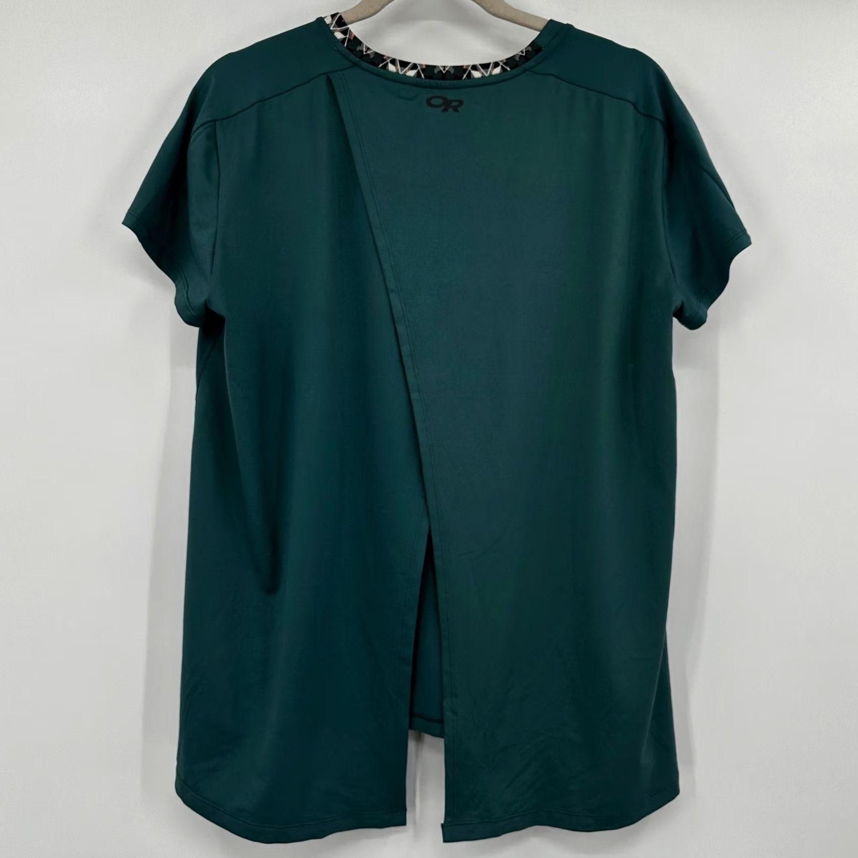 Outdoor Research Outdoor Research Womens Tee Shirt Teal Green Split Back Active Pocket Chest Pocket Short Sleeve Crew Neck Moisture Wicking Relaxed Fit L Size M / US 6-8 / IT 42-44 - 6 Thumbnail