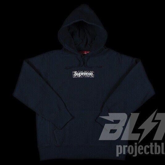Supreme FW19 SUPREME BANDANA BOX LOGO HOODED SWEATSHIRT HOODIE M Size US M / EU 48-50 / 2 - 1 Thumbnail