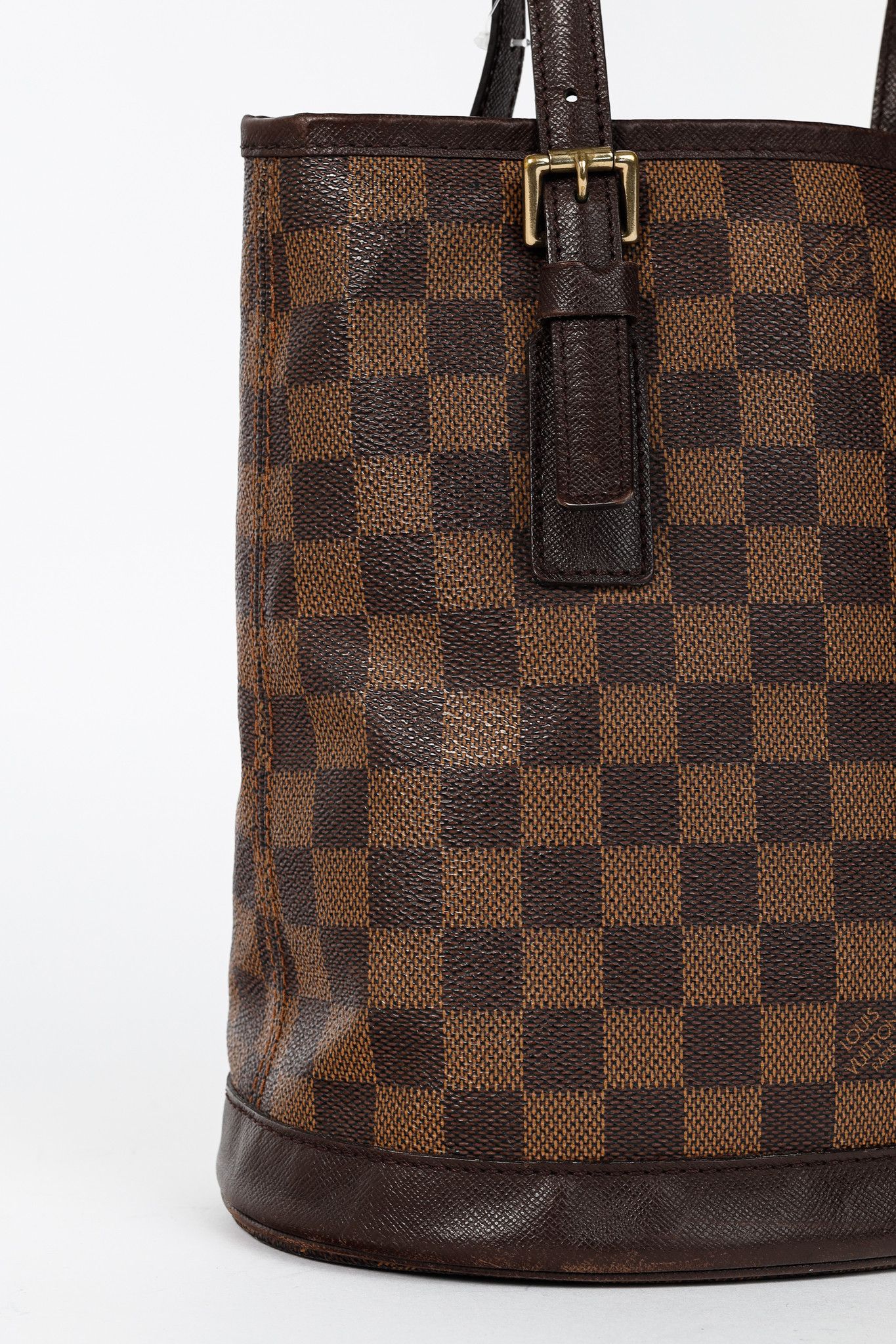 Louis Vuitton Louis Vuitton Marais Damier Ebene Canvas Bucket Bag Size ONE SIZE - 8 Thumbnail