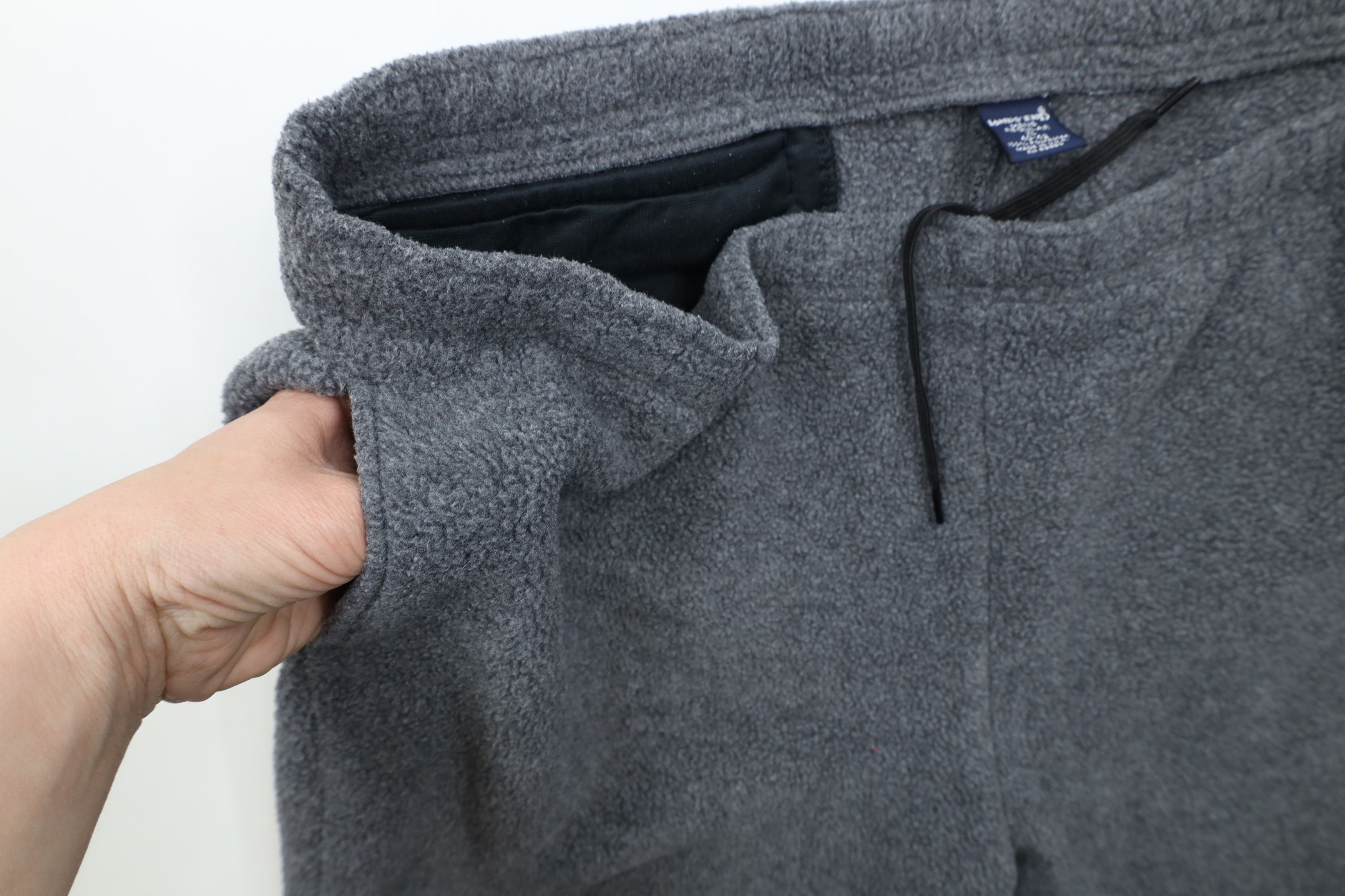 Lands' End × Vintage Vintage 90s Lands End Fleece Sweatpants Joggers Gray USA Size US 38 / EU 54 - 6 Thumbnail