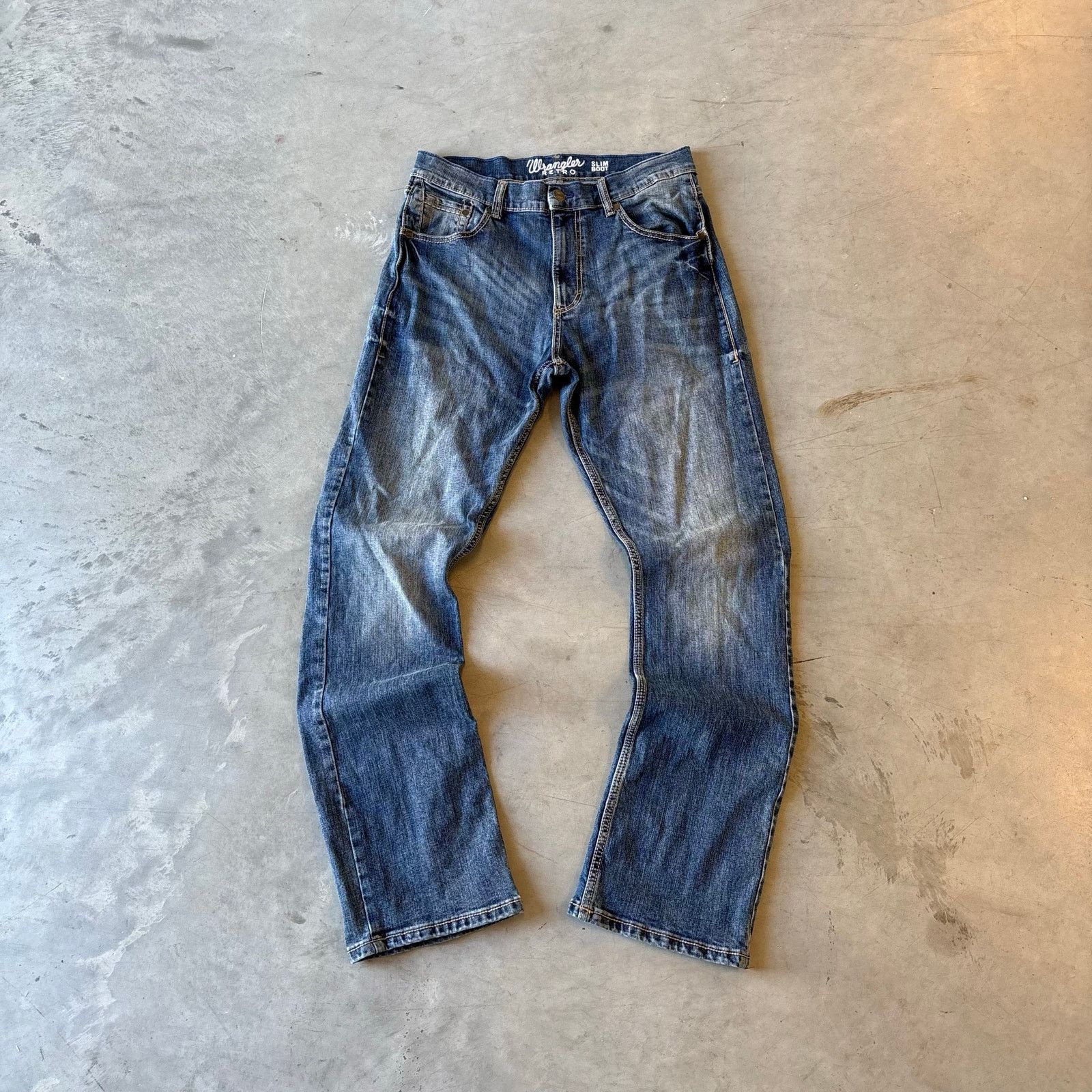 Wrangler y2k vintage faded washed bootcut jeans Size US 32 / EU 48 - 1 Thumbnail