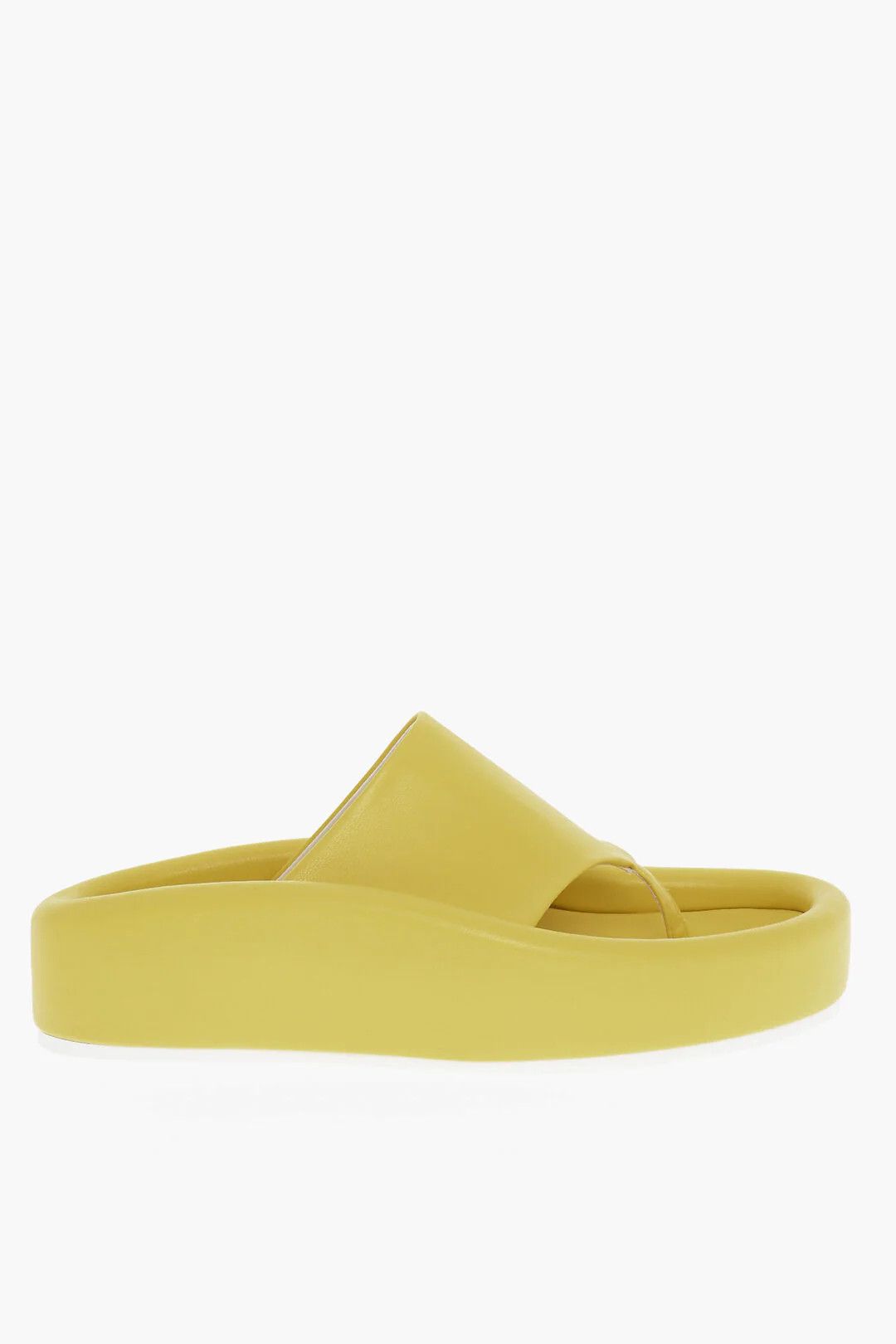 Maison Margiela og1mm0426 Vegan Leather Thong Sandals in Yellow Size US 6 / IT 36 - 1 Thumbnail
