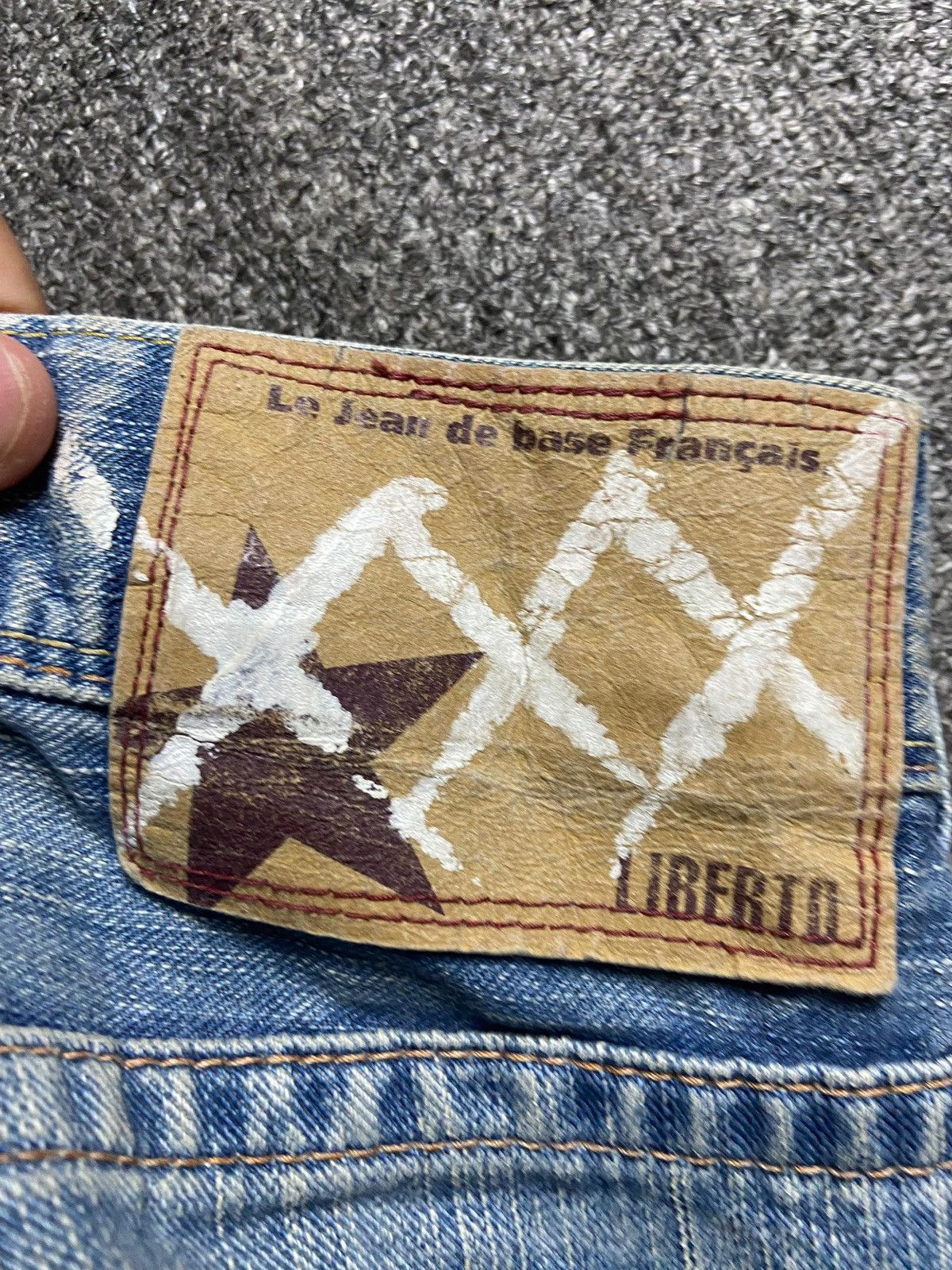 Japanese Brand Liberto XXX Distressed Ripped Denim Jeans (165) Size US 32 / EU 48 - 4 Thumbnail