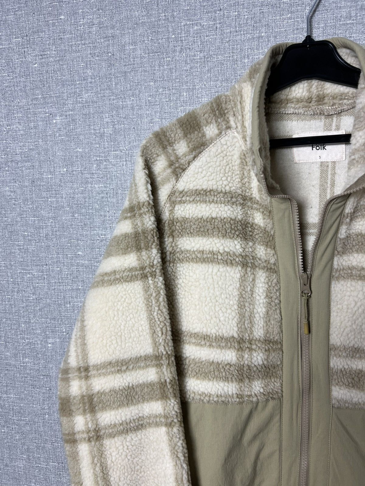 Folk Folk Checkered Full Zipper Sherpa Jacket Teddy Fleece Plaid Size US M / EU 48-50 / 2 - 3 Thumbnail