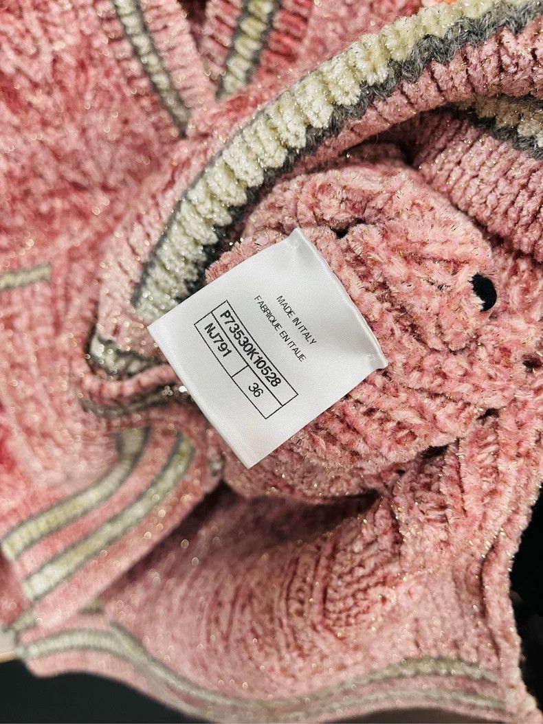 Chanel Chanel Pink velvet heavy industry stud beads size 5 sweater Size XS / US 0-2 / IT 36-38 - 5 Thumbnail